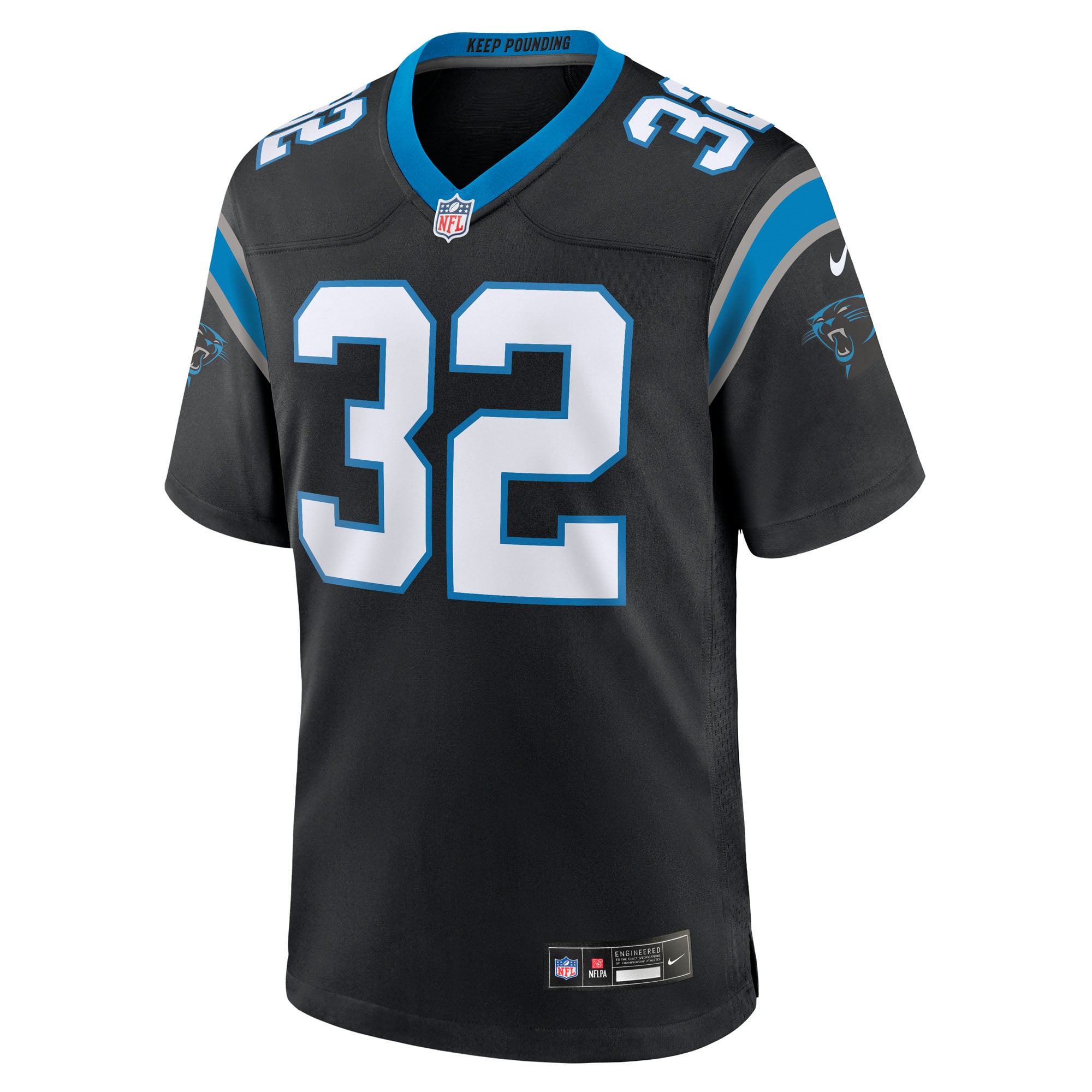 Trevin Wallace Carolina Panthers Game Jersey Black NFL Football Fan Wear