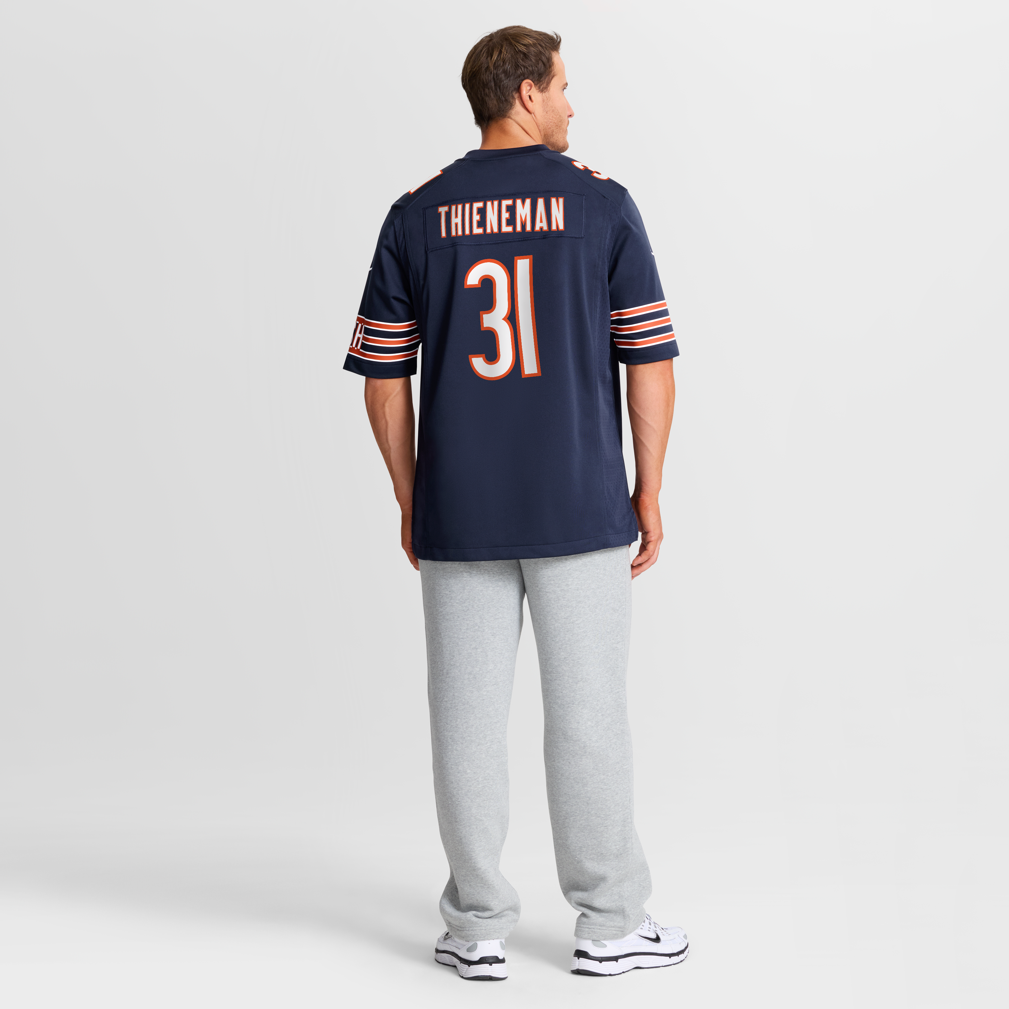 Dillon Thieneman Round Chicago Bears Game Jersey No.25 Navy NFL Football Fan Wear