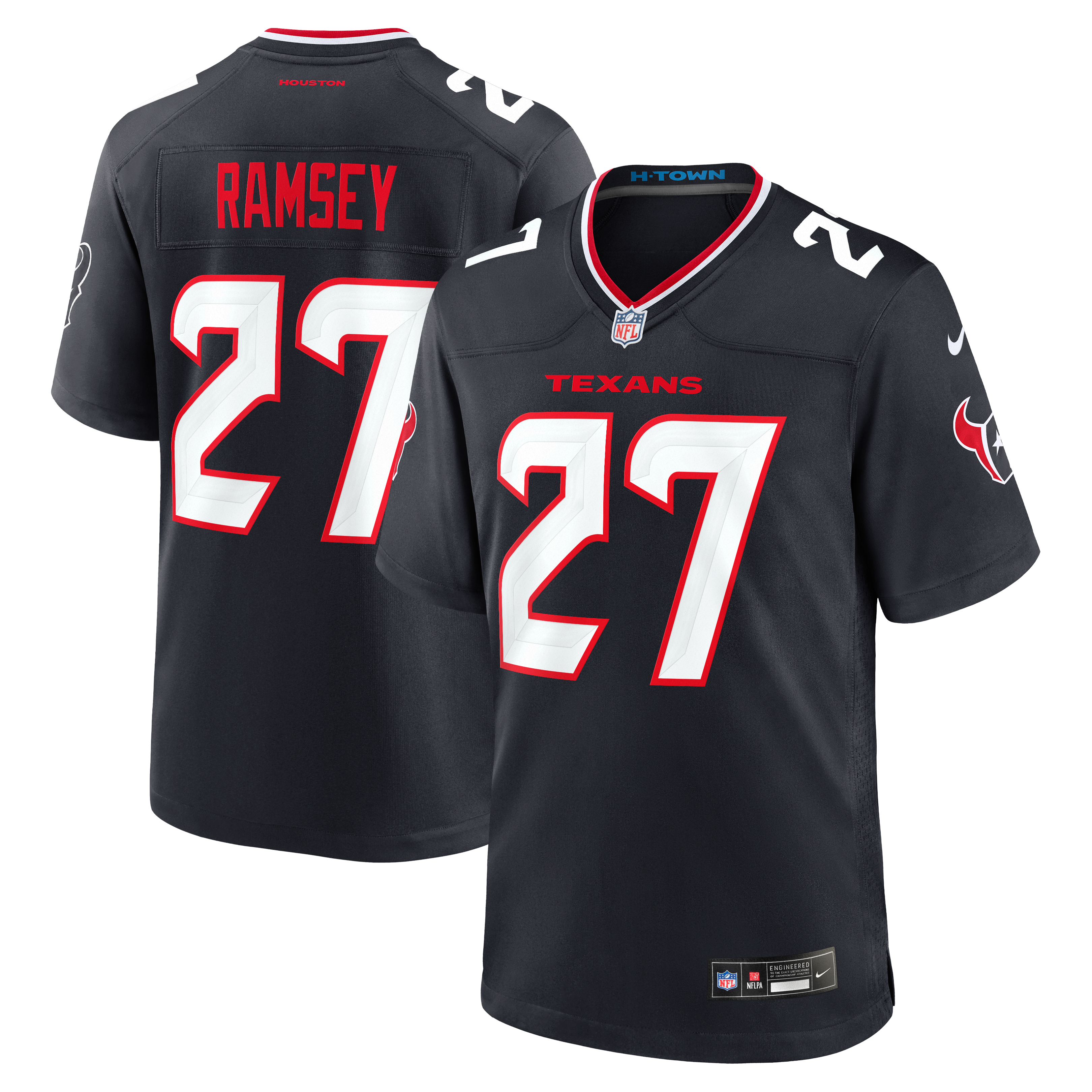 Kamari Ramsey Houston Texans Game Jersey Navy NFL Football Fan Wear