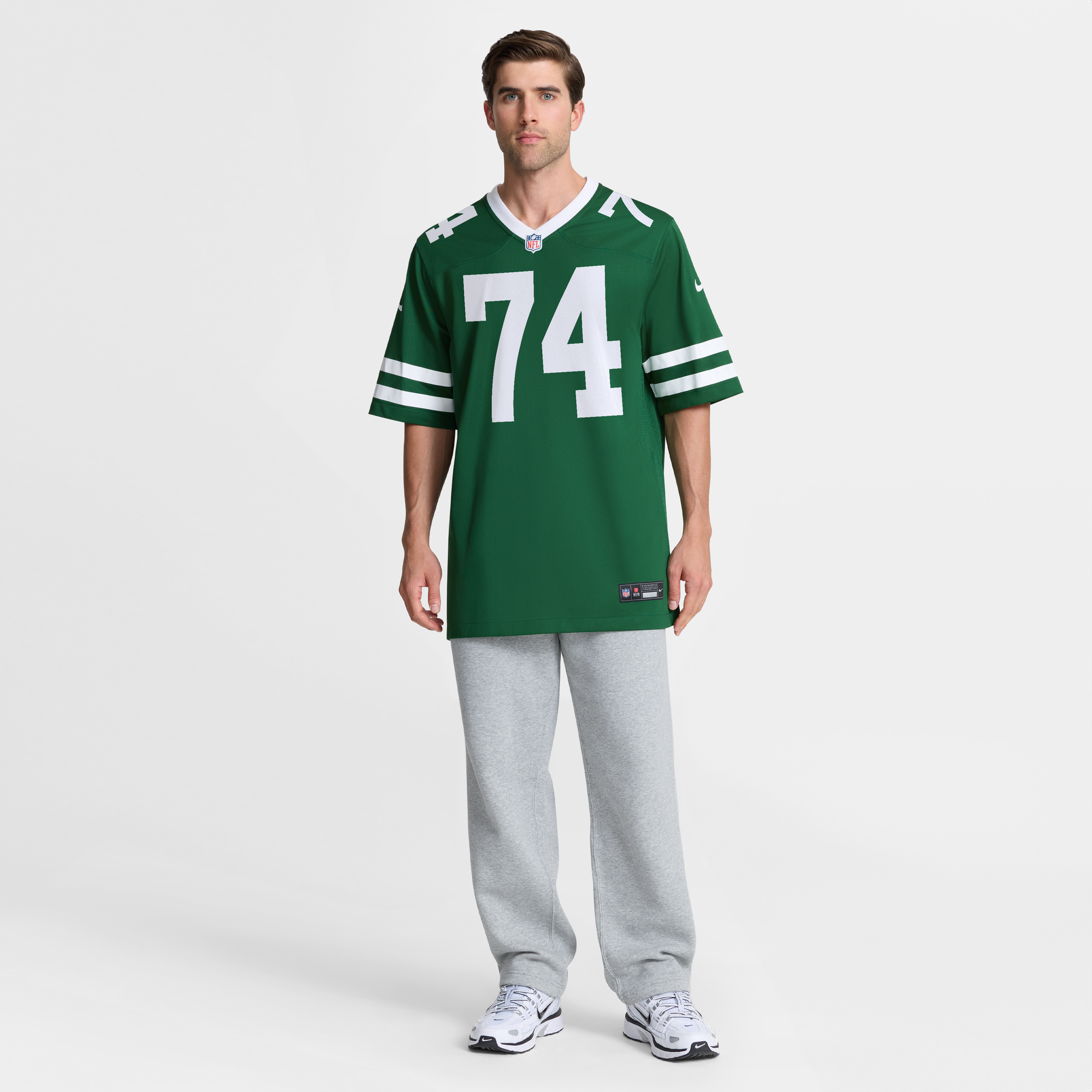 Olu Fashanu New York Jets Game Jersey Green NFL Football Fan Wear Olu Fashanu