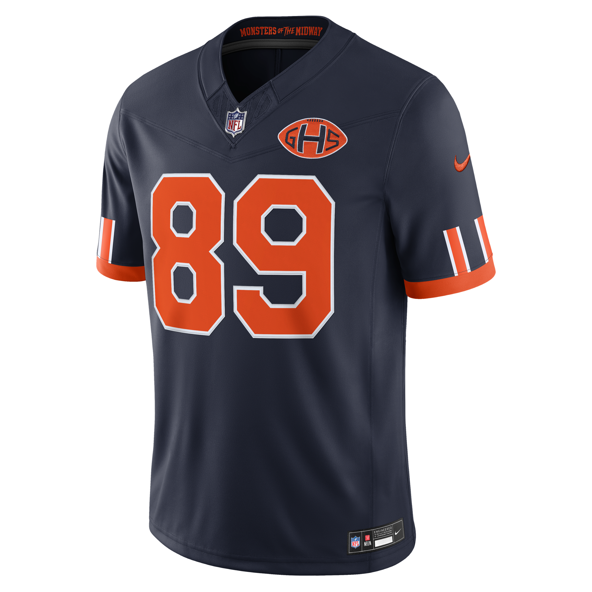Mike Ditka Chicago Bears Game Jersey Navy NFL Football Fan Wear Mike Ditka
