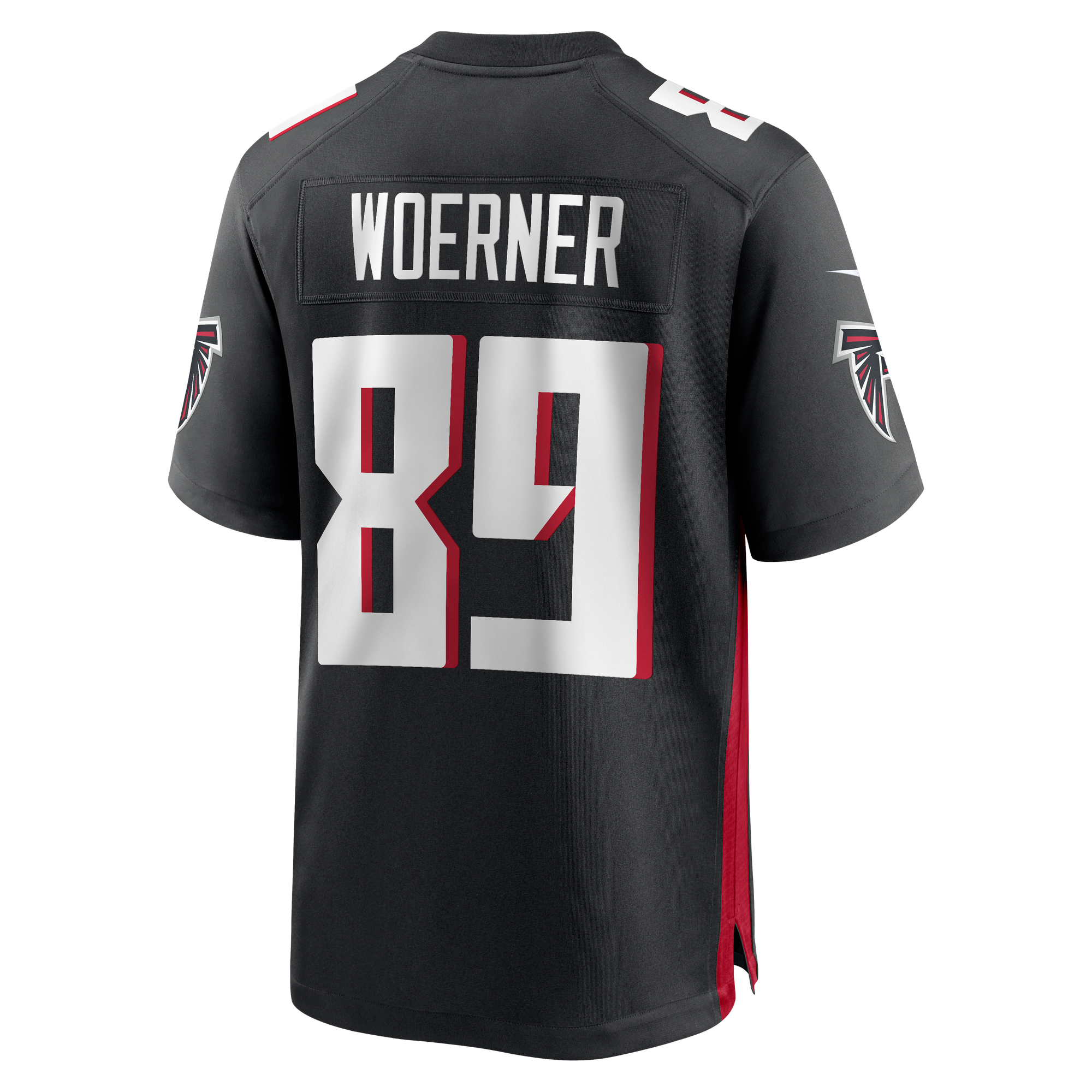 Charlie Woerner Atlanta Falcons Game Jersey Black NFL Football Fan Wear