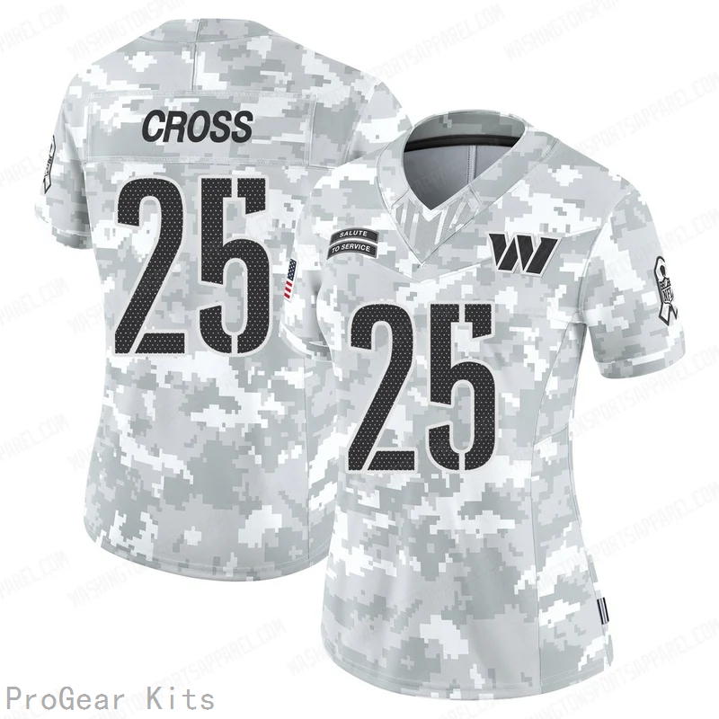 Nick Cross Washington Commanders Jersey No.25 Camo NFL Football Fan Wear Nick Cross