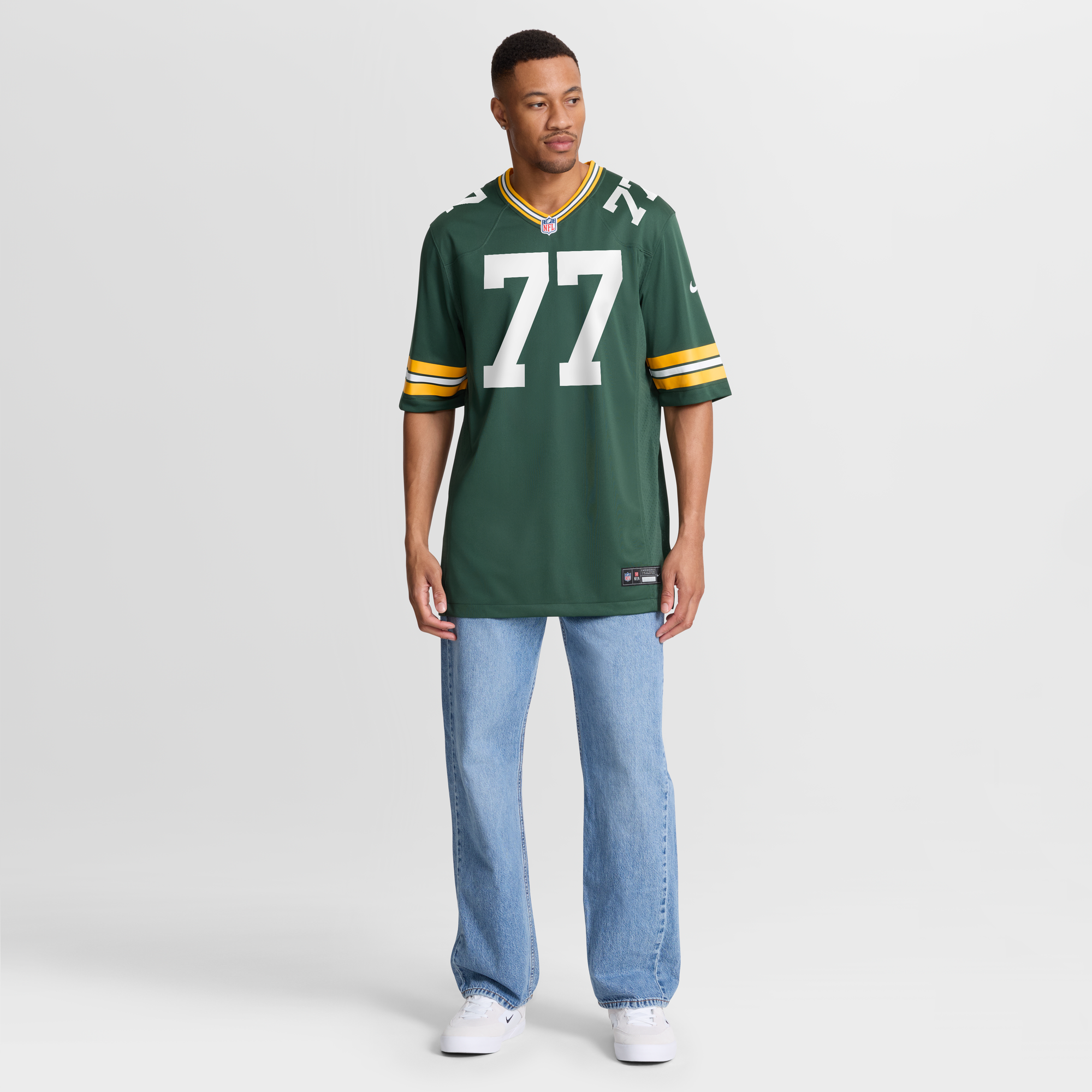 Jordan Morgan Green Bay Packers Game Jersey Green NFL Football Fan Wear