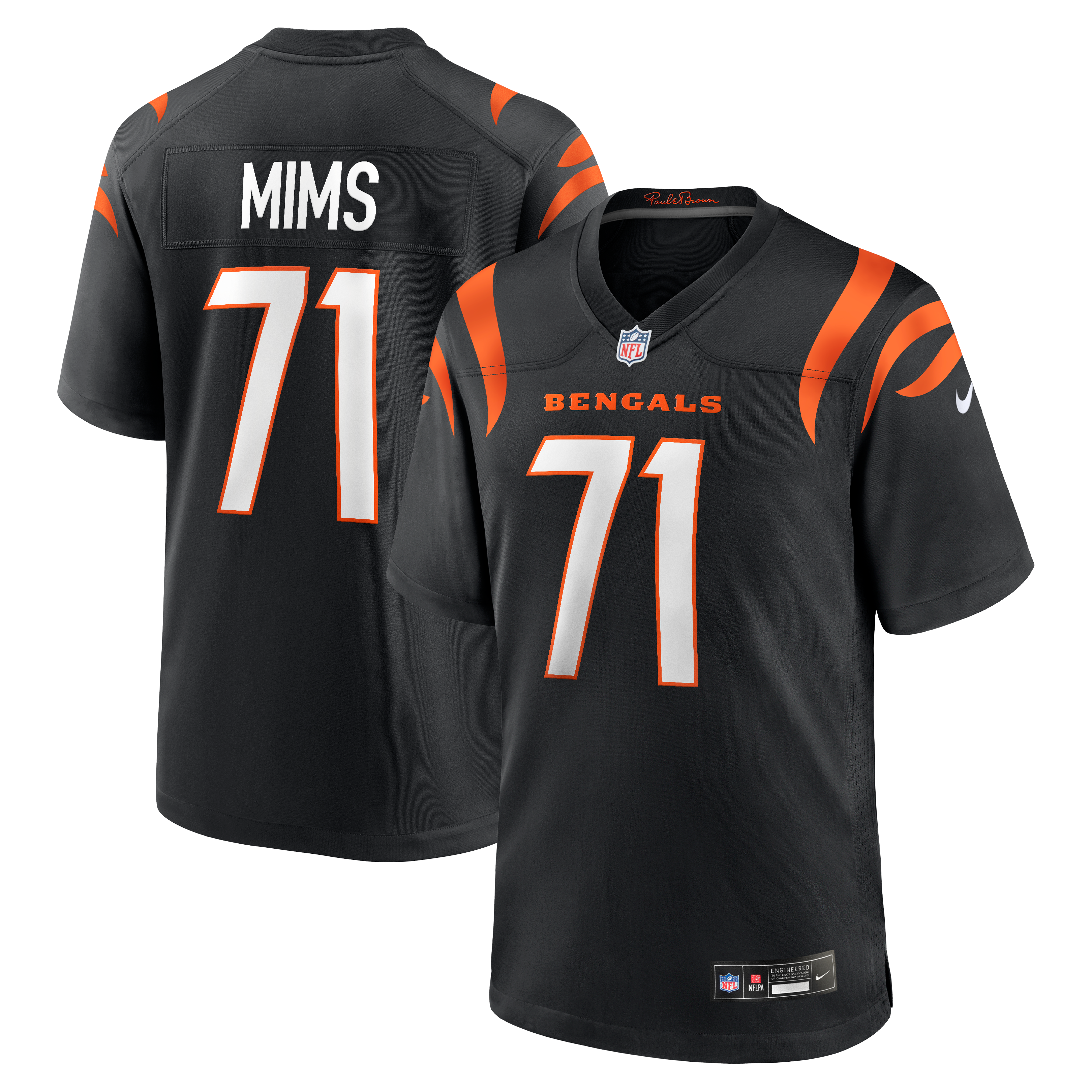 Amarius Mims Cincinnati Bengals Game Jersey Black NFL Football Fan Wear Amarius Mims