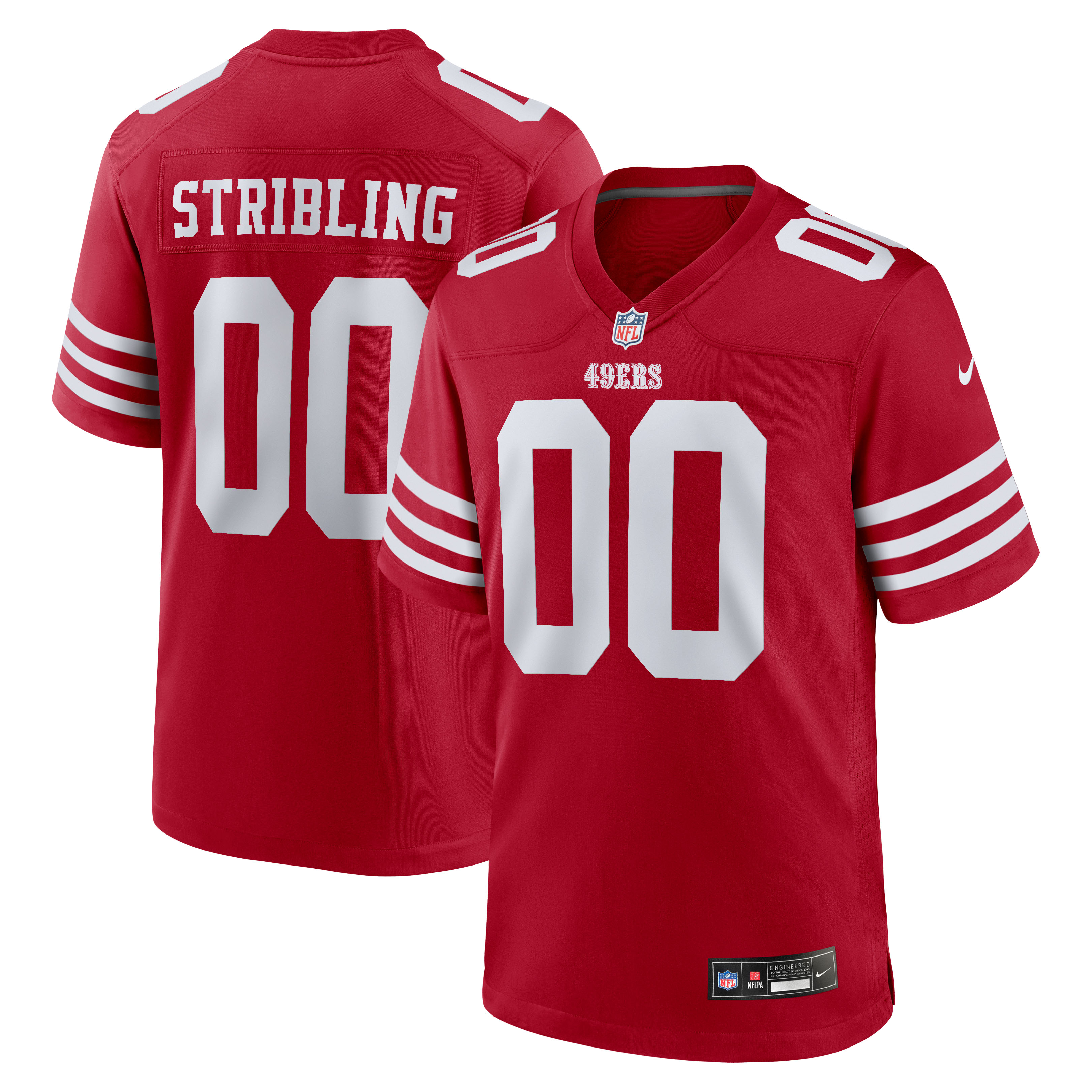De'Zhaun Stribling San Francisco 49ers Game Jersey Scarlet NFL Football Fan Wear