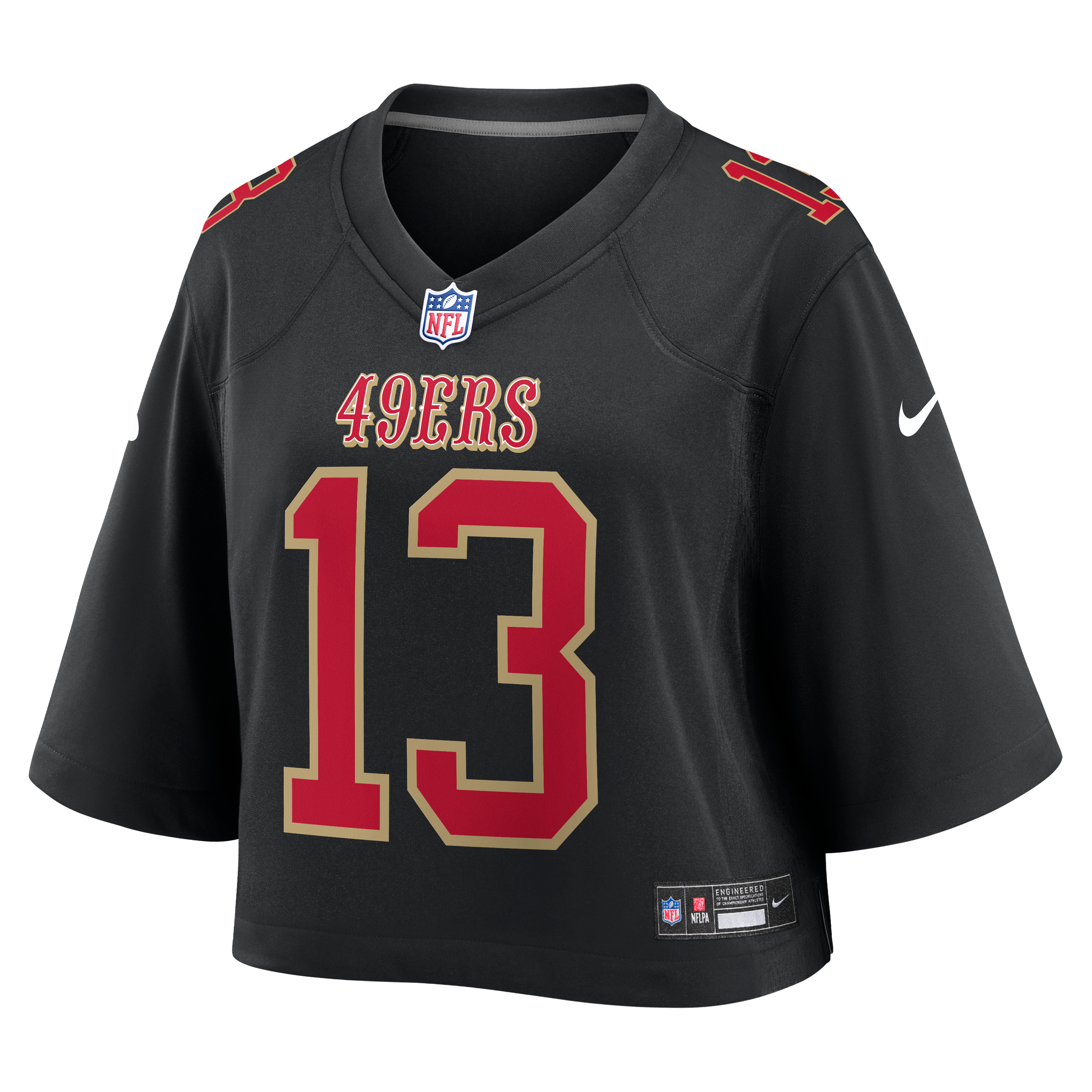 Brock Purdy Cropped San Francisco 49ers Game Jersey Black NFL Football Fan Wear
