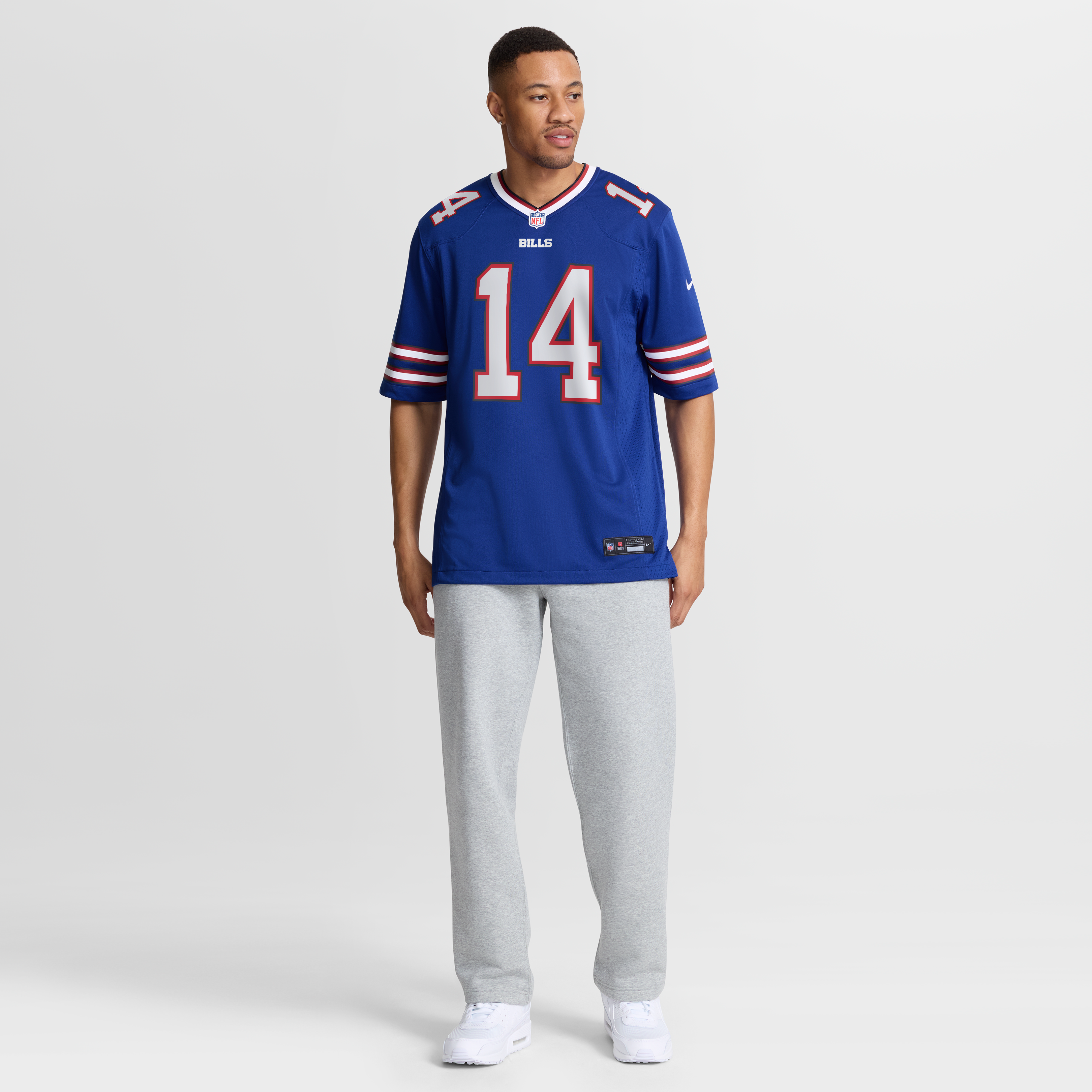 Frank Reich Retired Buffalo Bills Player Jersey Royal NFL Football Fan Wear