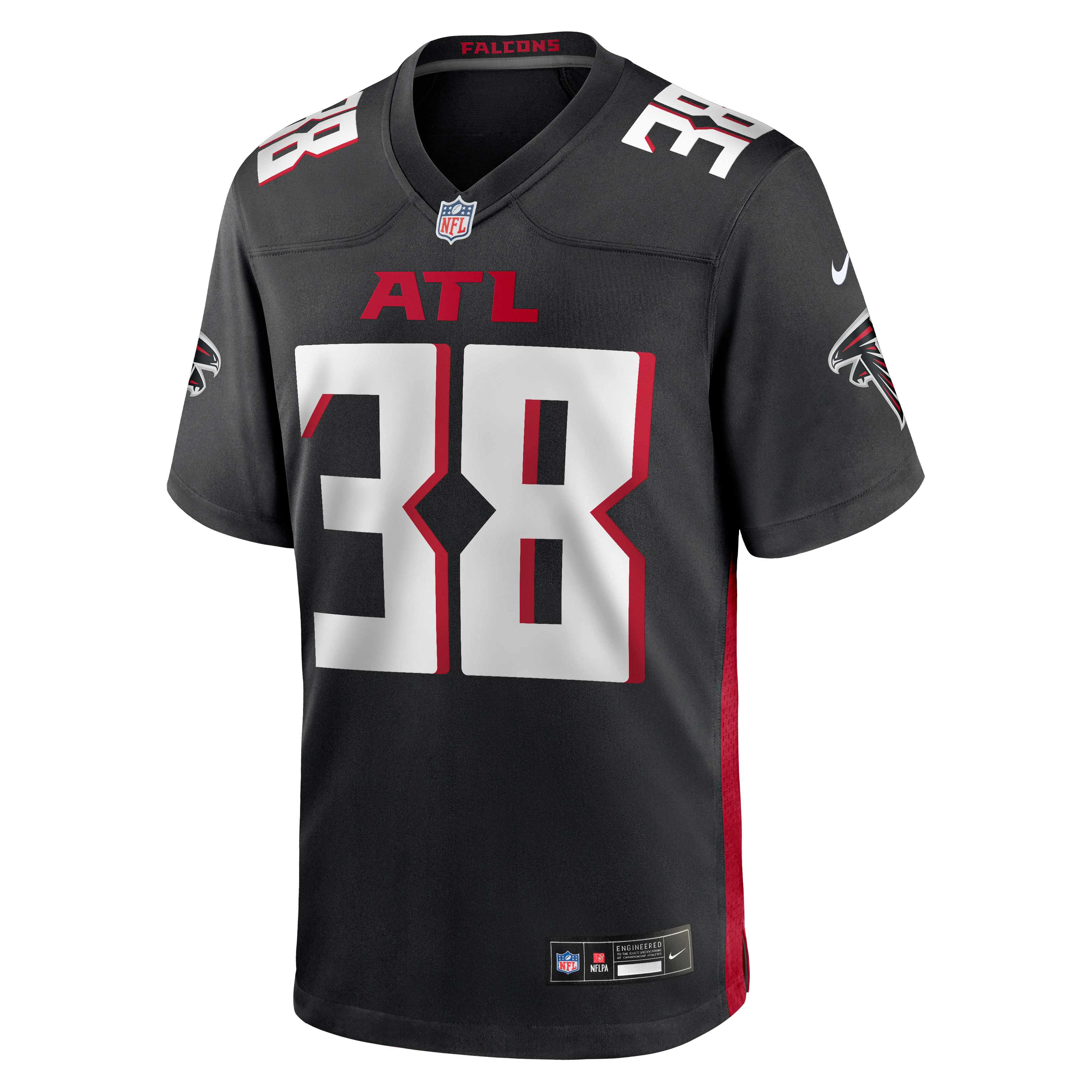 Nathan Carter Atlanta Falcons Game Jersey Black NFL Football Fan Wear