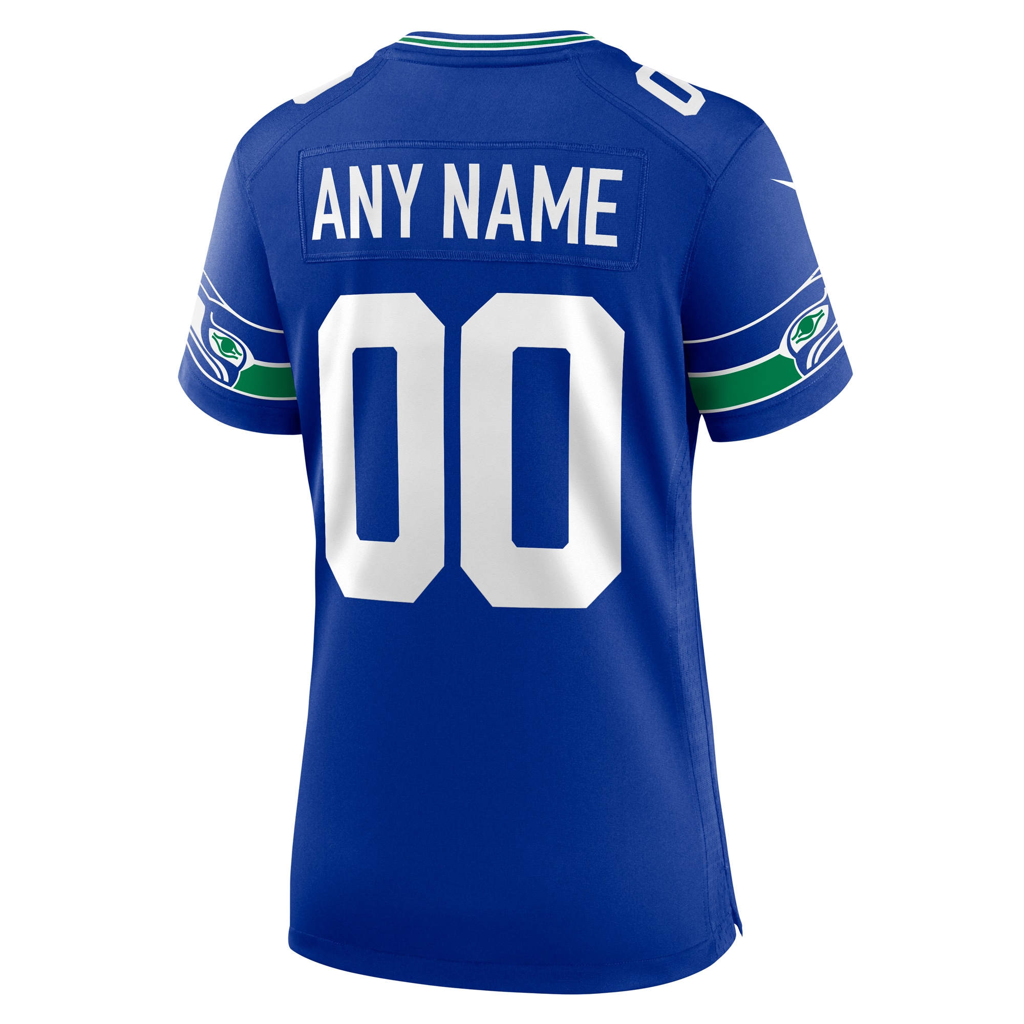 Seattle Seahawks Throwback Jersey Royal NFL Football Fan Wear Custom Number