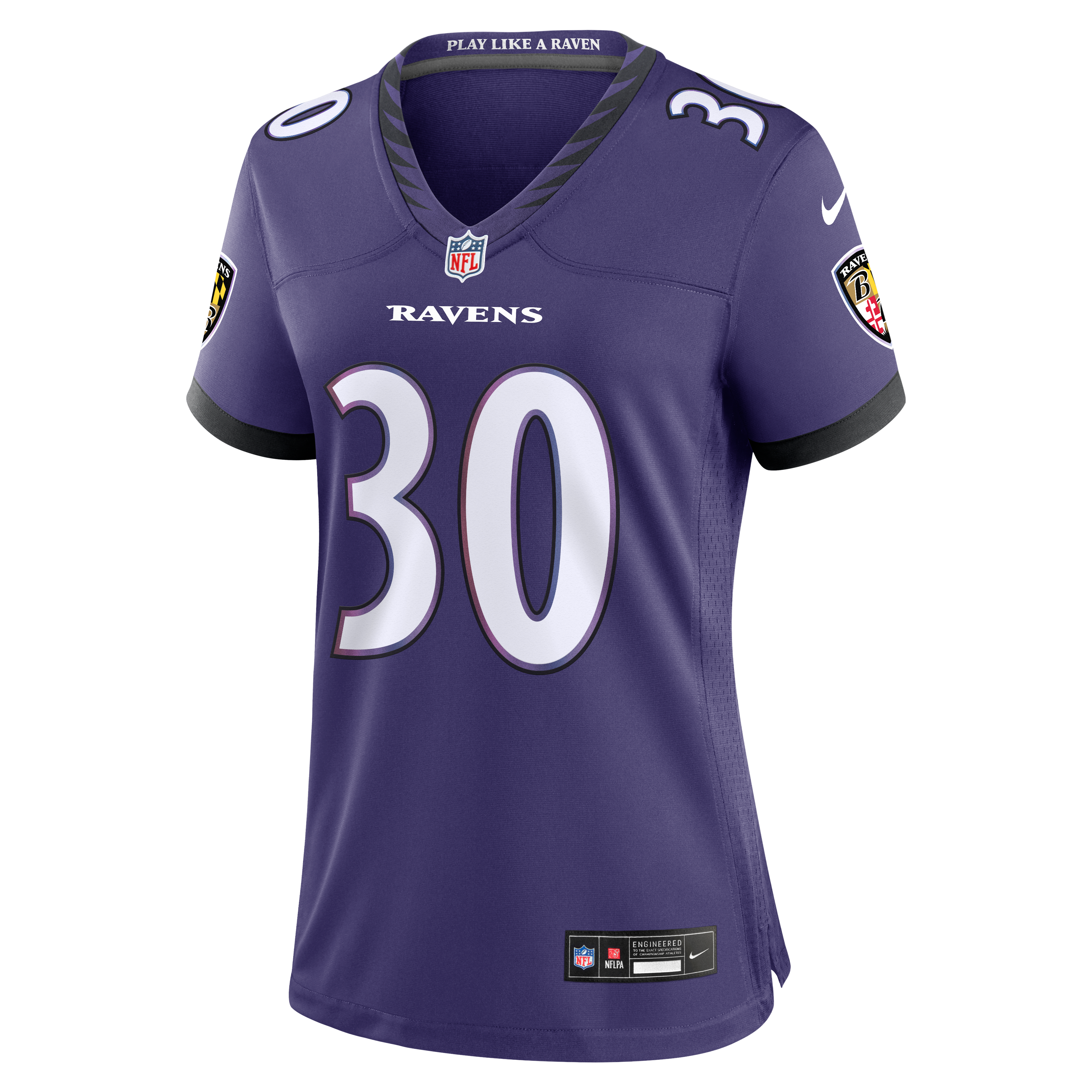 Ryan Eckley Baltimore Ravens Game Jersey Purple NFL Football Fan Wear Ryan Eckley