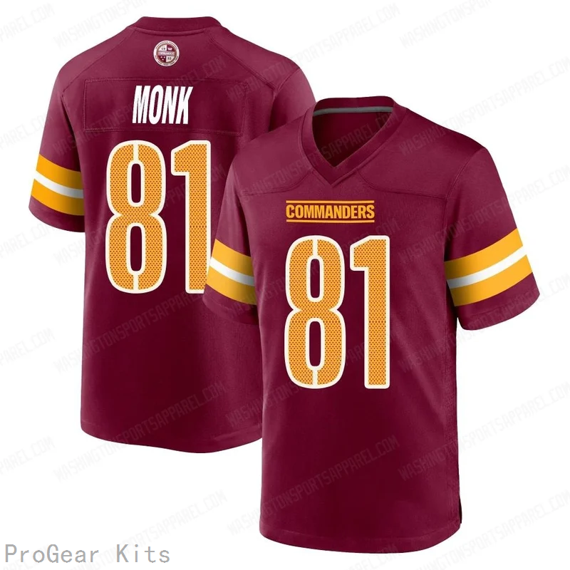 Art Monk Washington Commanders Legend Jersey No.81 Burgundy NFL Football Fan Wear