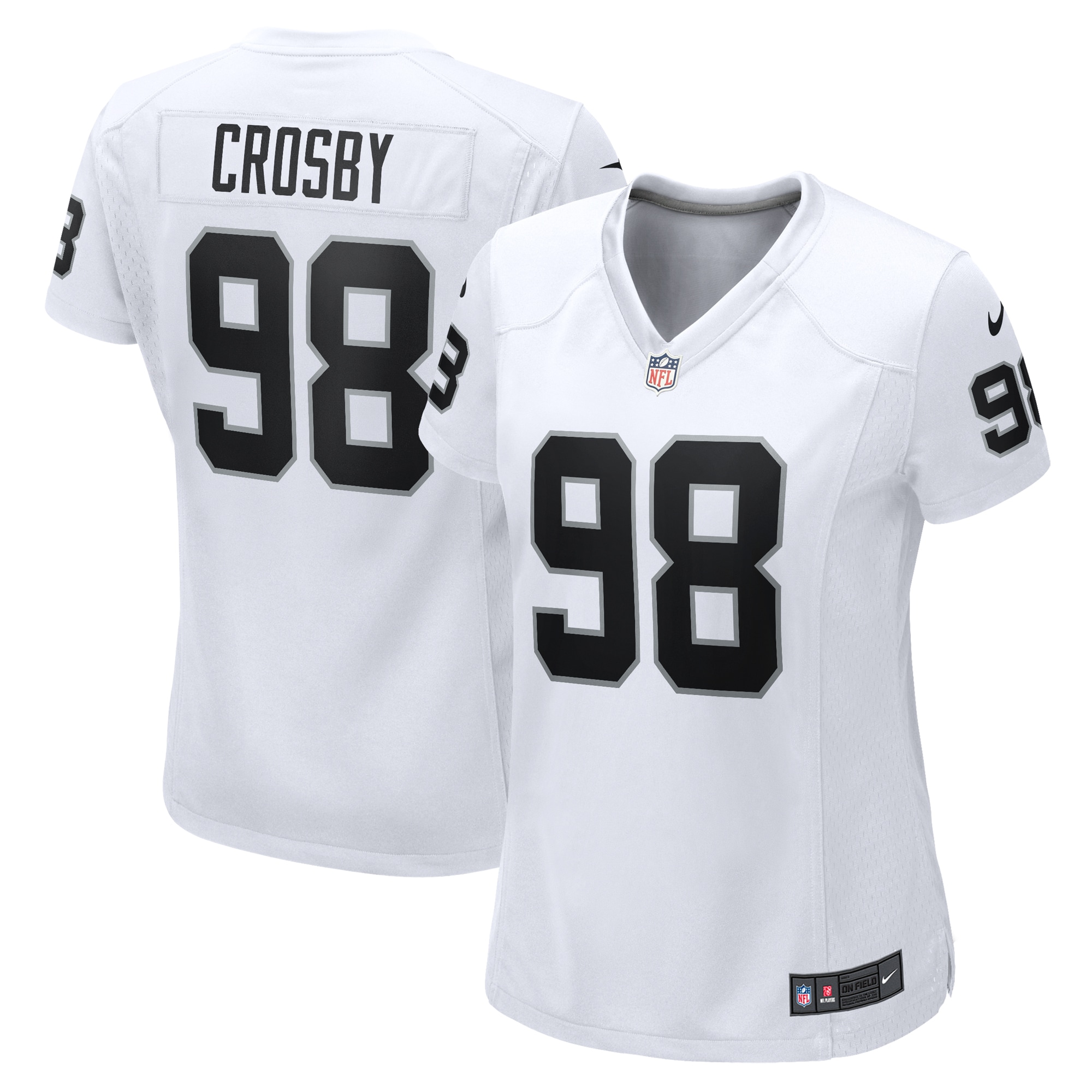 Maxx Crosby Las Vegas Raiders Game Jersey White NFL Football Fan Wear Maxx Crosby