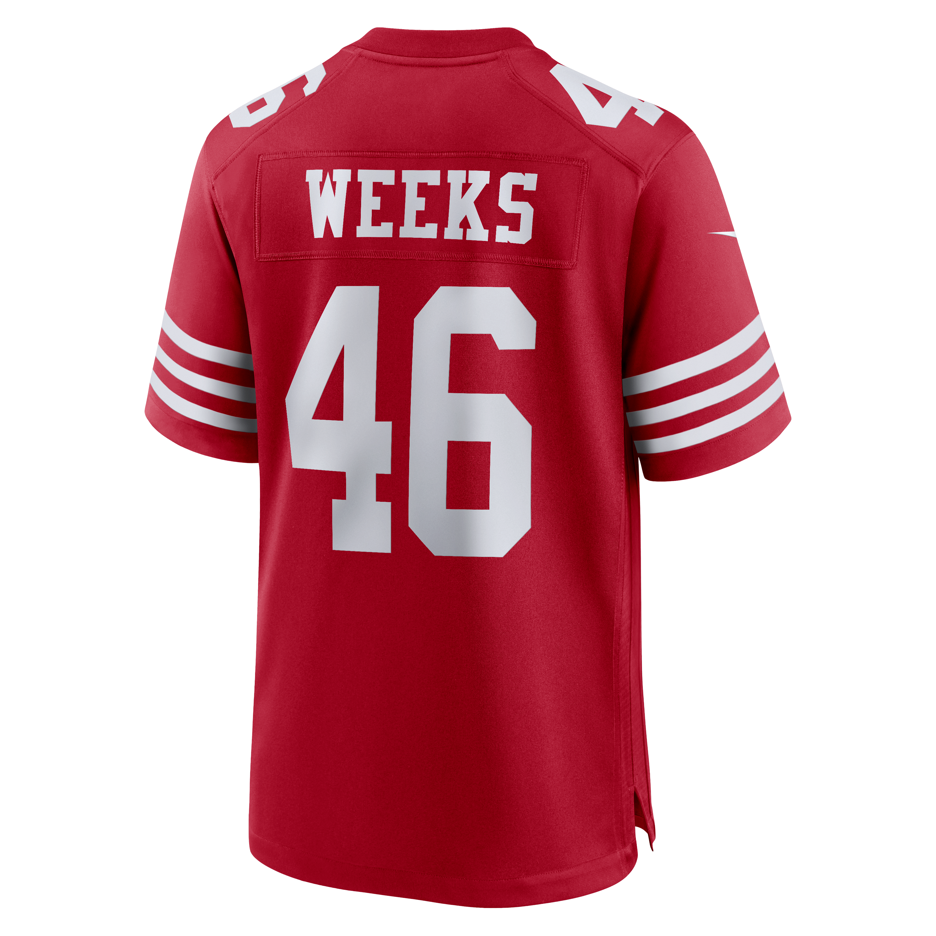 Jon Weeks San Francisco 49ers Game Jersey Scarlet NFL Football Fan Wear