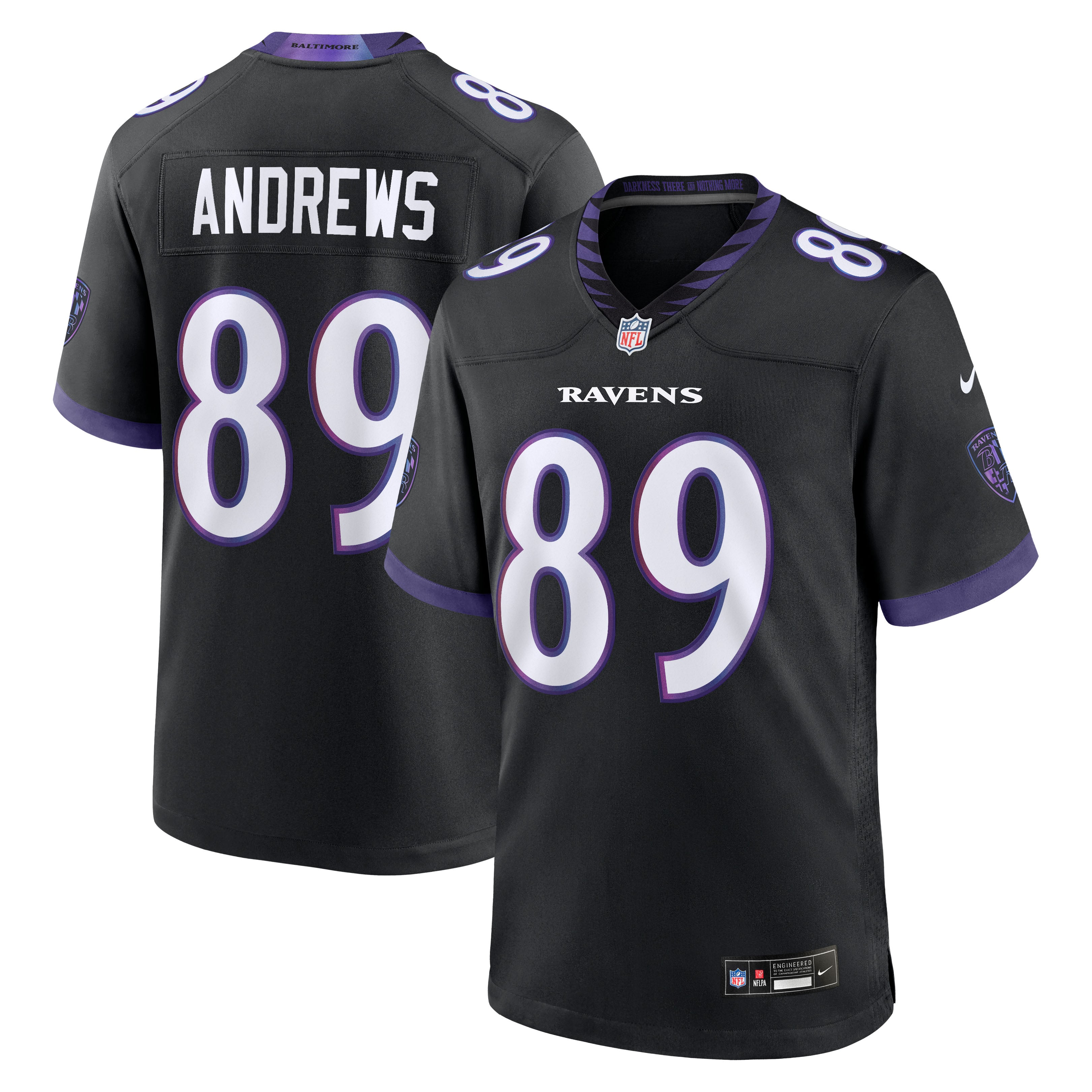 Mark Andrews RFLCTV Baltimore Ravens Limited Jersey Black NFL Football Fan Wear Mark Andrews RFLCTV