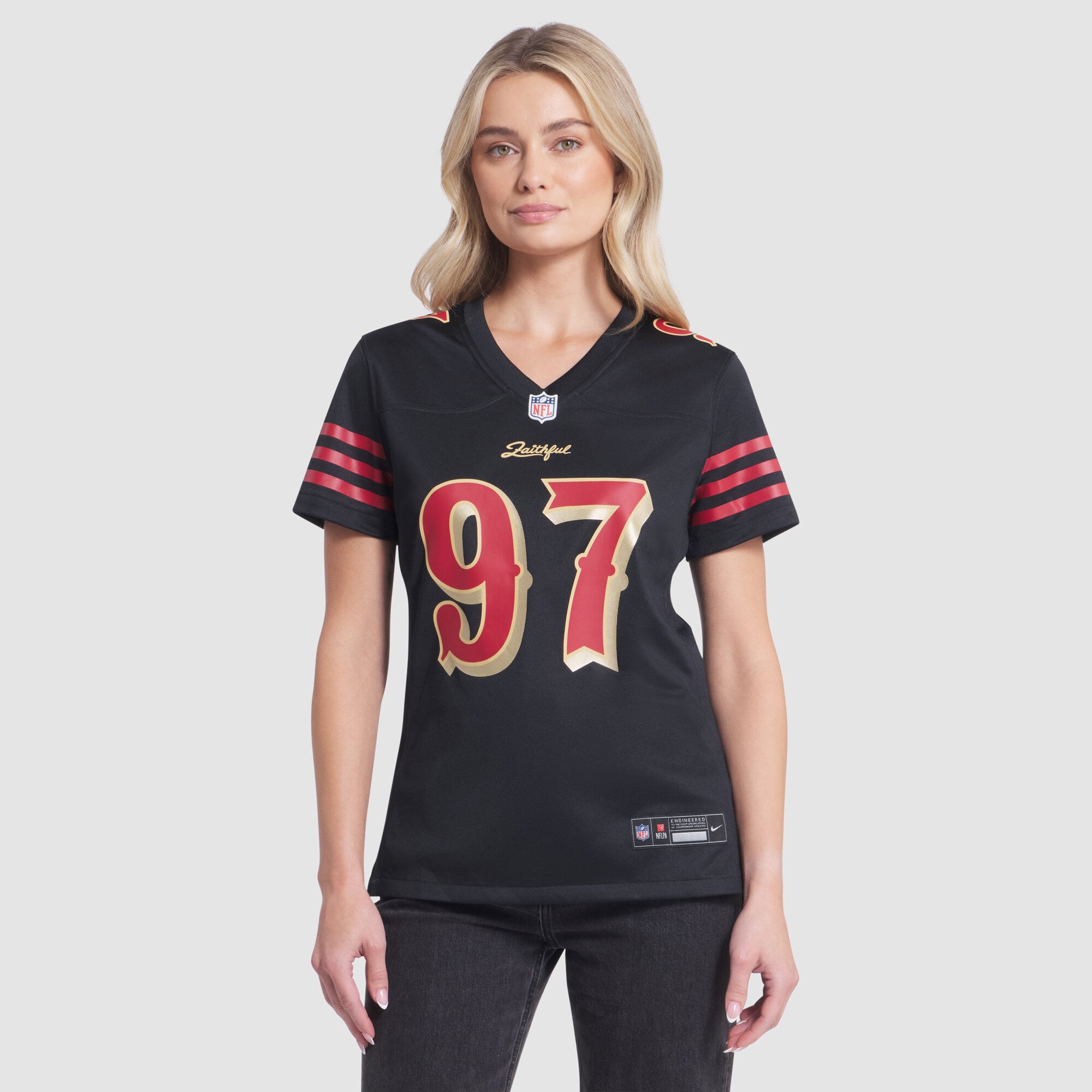 Nick Bosa San Francisco 49ers Game Jersey Black NFL Football Fan Wear