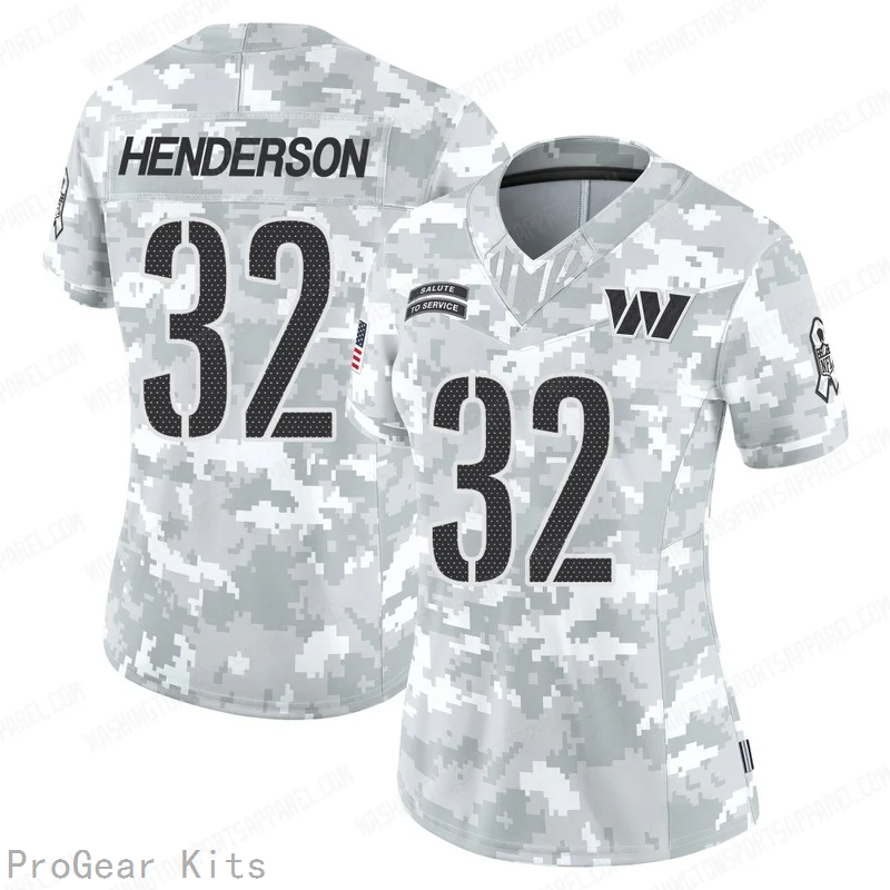 Xavier Henderson Washington Commanders Jersey No.32 Camo NFL Football Fan Wear