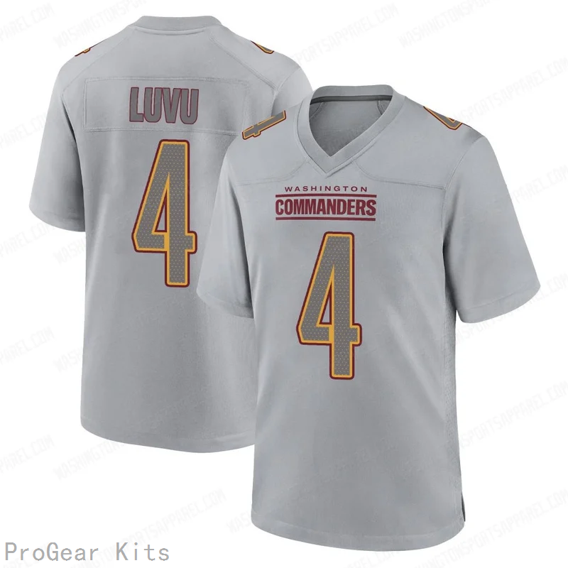 Frankie Luvu Atmosphere Washington Commanders Game Jersey No.4 Gray NFL Football Fan Wear