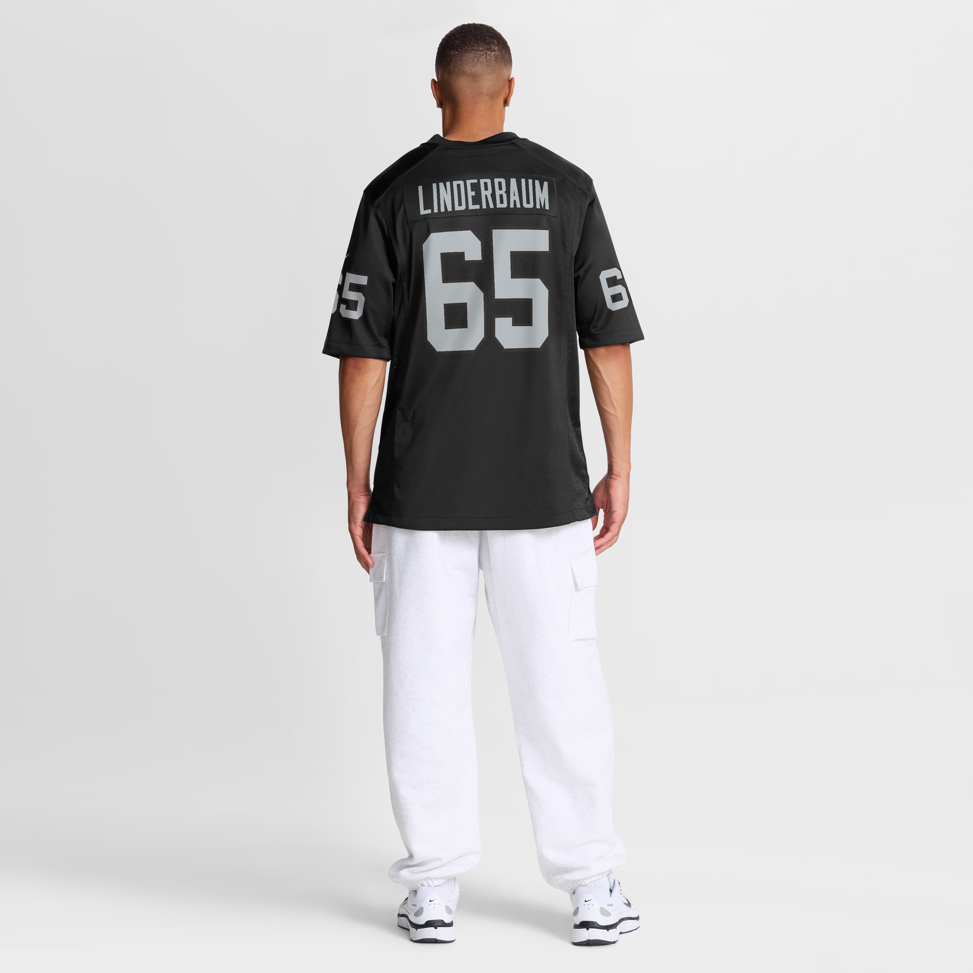 Tyler Linderbaum Las Vegas Raiders Game Jersey Black NFL Football Fan Wear