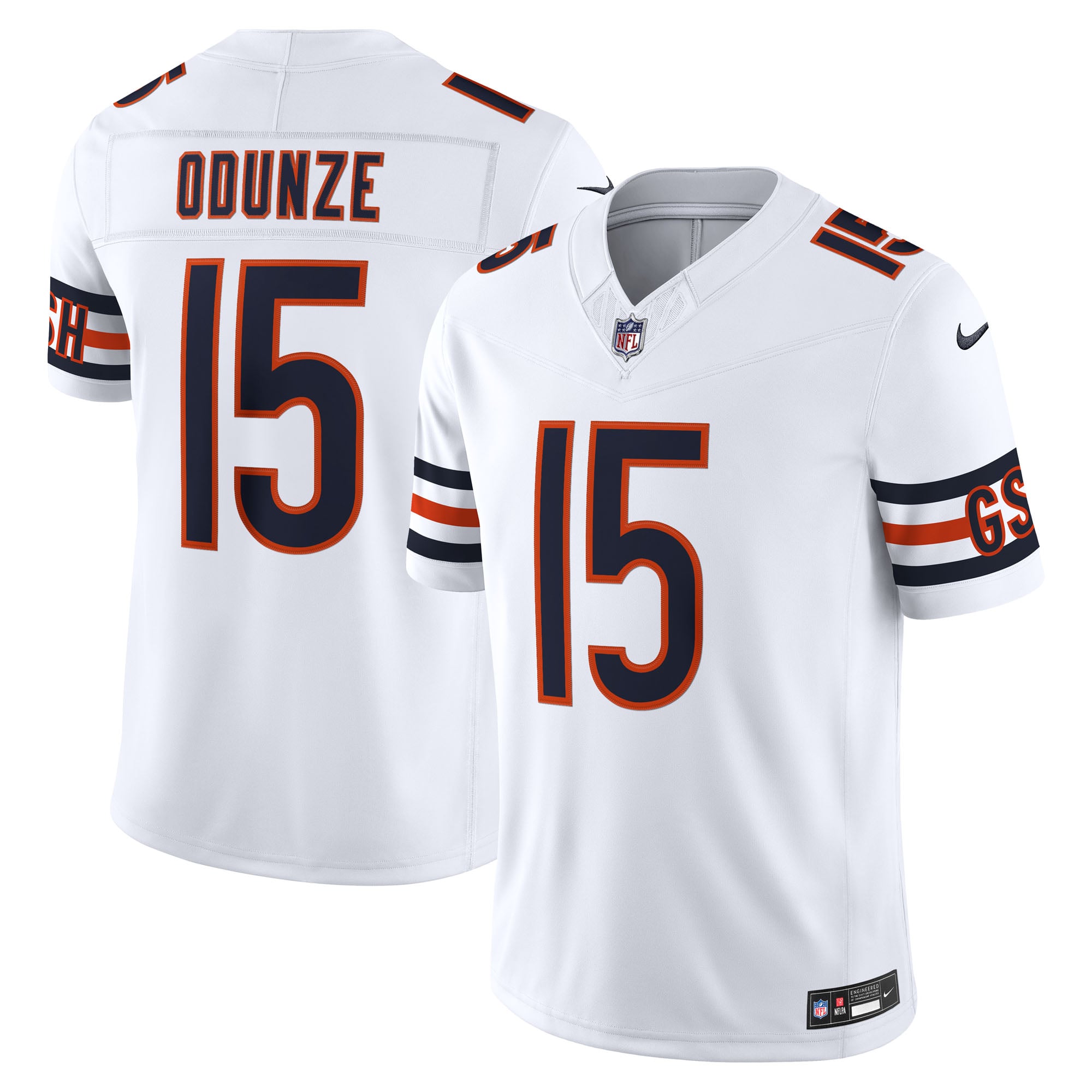 Rome Odunze Chicago Bears Limited Jersey White NFL Football Fan Wear Rome Odunze