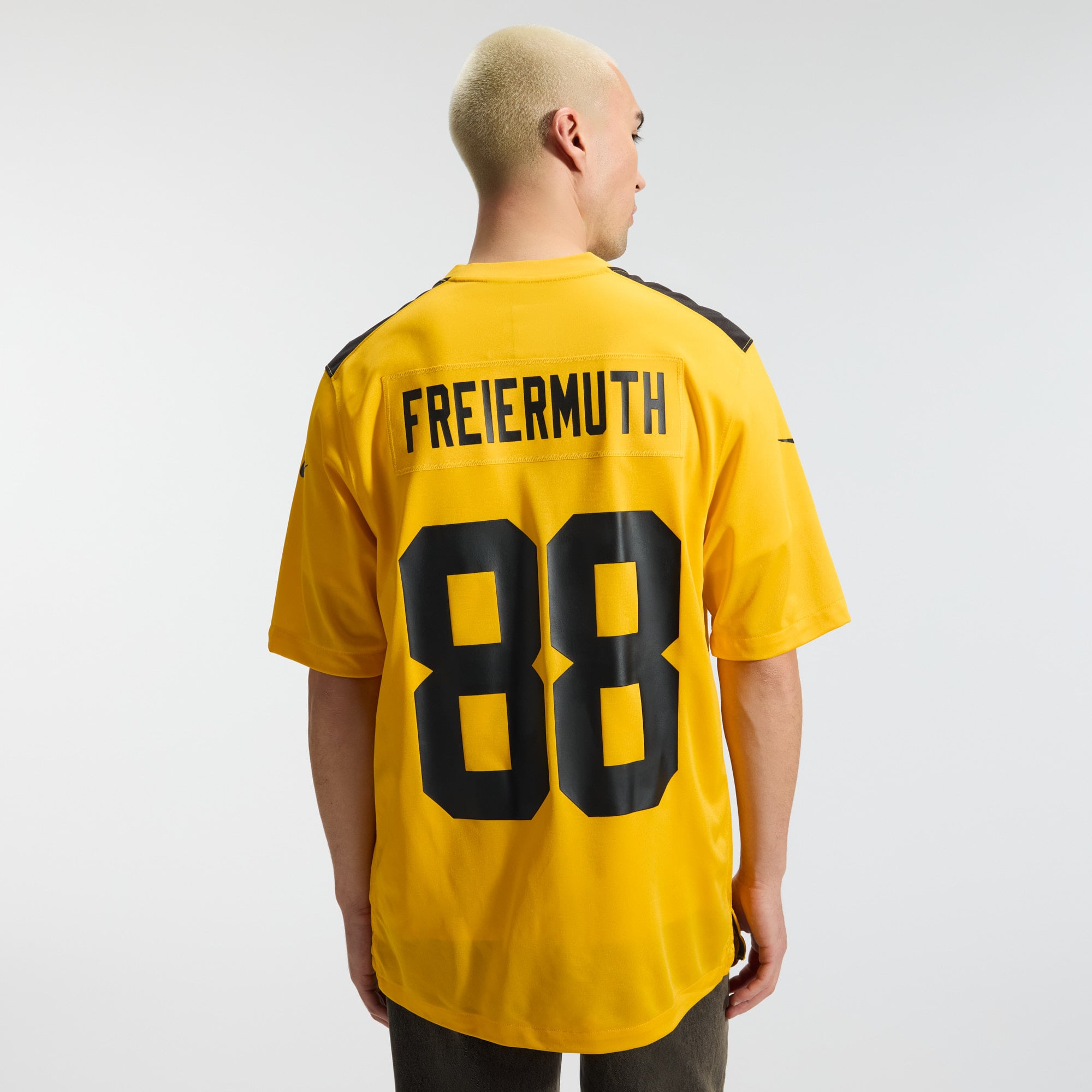Pat Freiermuth Pittsburgh Steelers Game Jersey Gold NFL Football Fan Wear