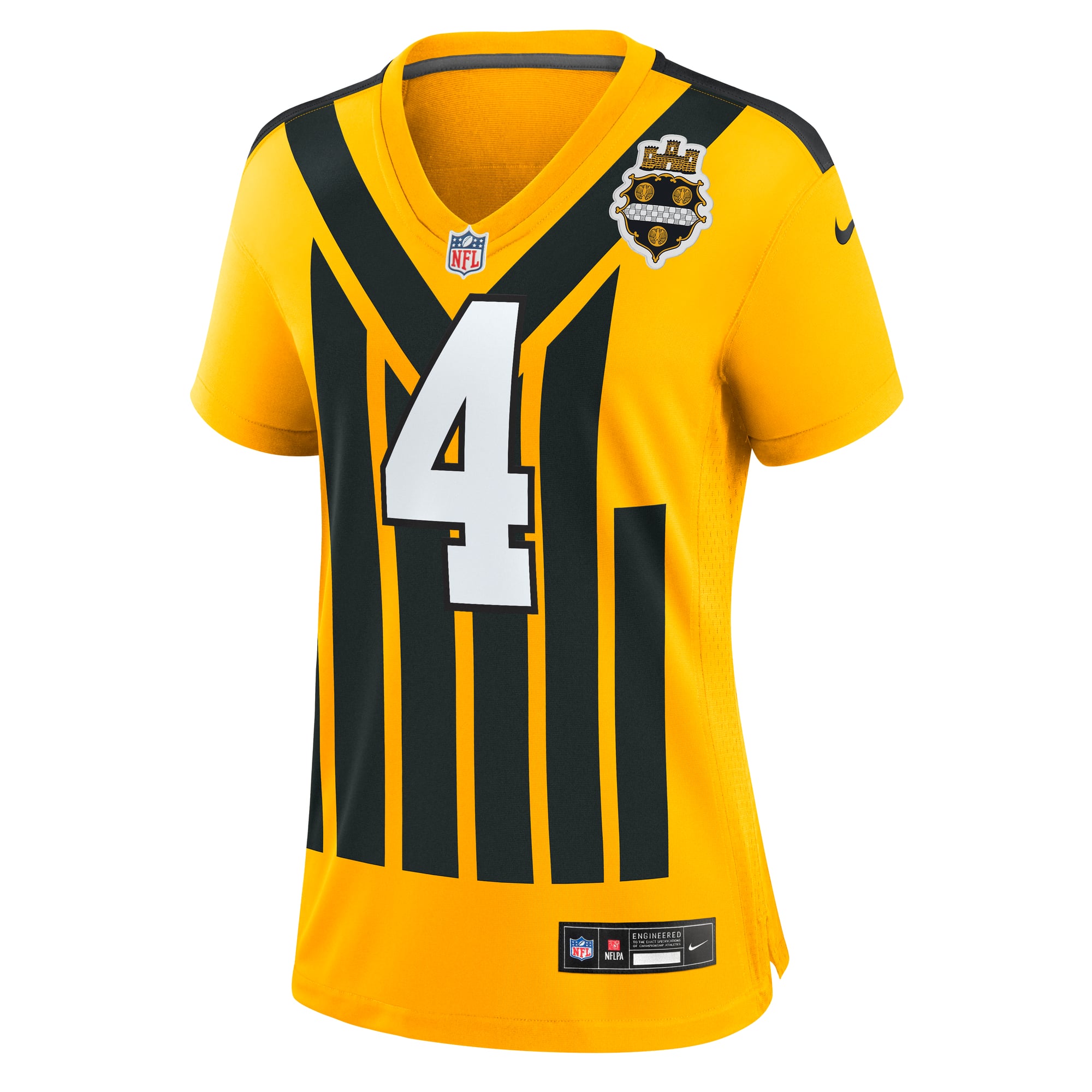 DK Metcalf Pittsburgh Steelers Game Jersey Gold NFL Football Fan Wear DK Metcalf