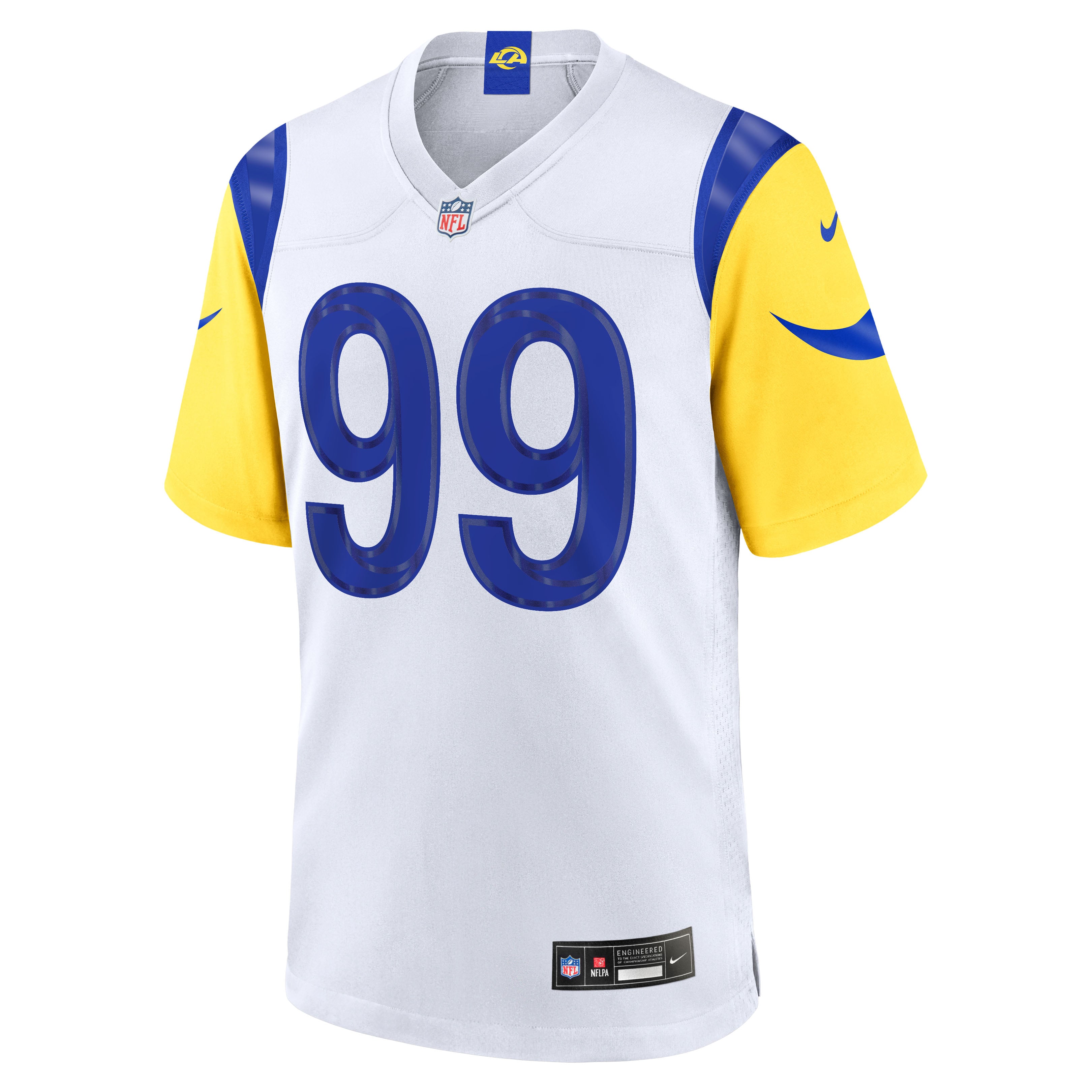 Aaron Donald Los Angeles Rams Game Jersey White NFL Football Fan Wear Aaron Donald