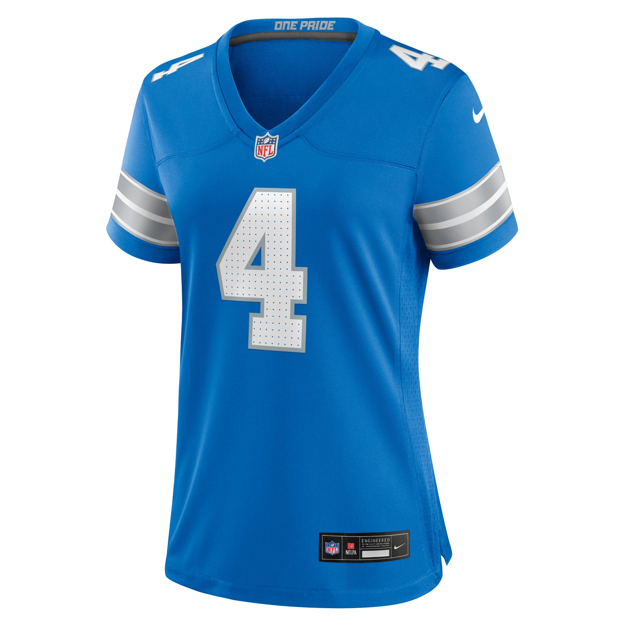 Emmanuel Moseley Detroit Lions Game Jersey Blue NFL Football Fan Wear Emmanuel Moseley