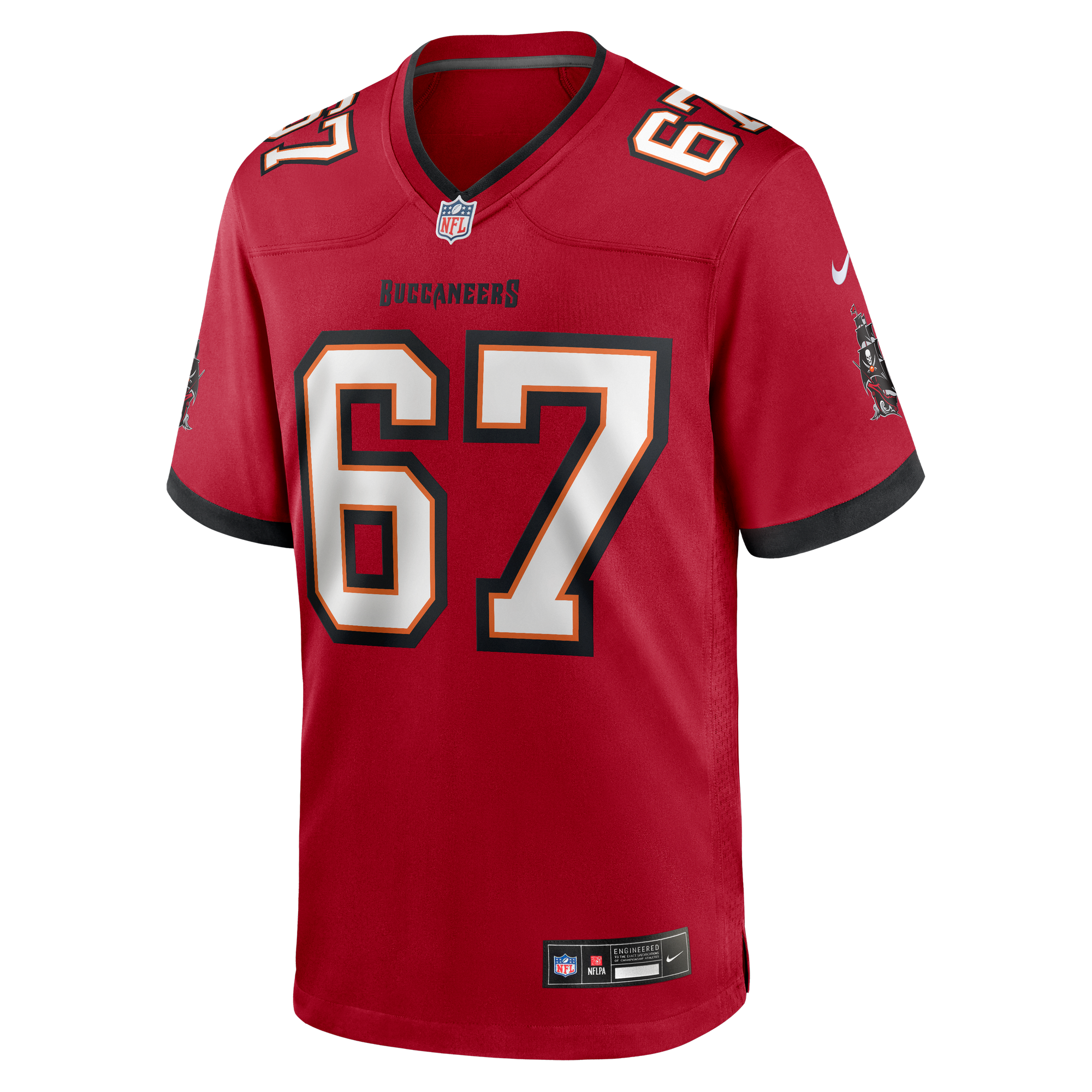 Luke Goedeke Tampa Bay Buccaneers Player Jersey Red NFL Football Fan Wear Luke Goedeke