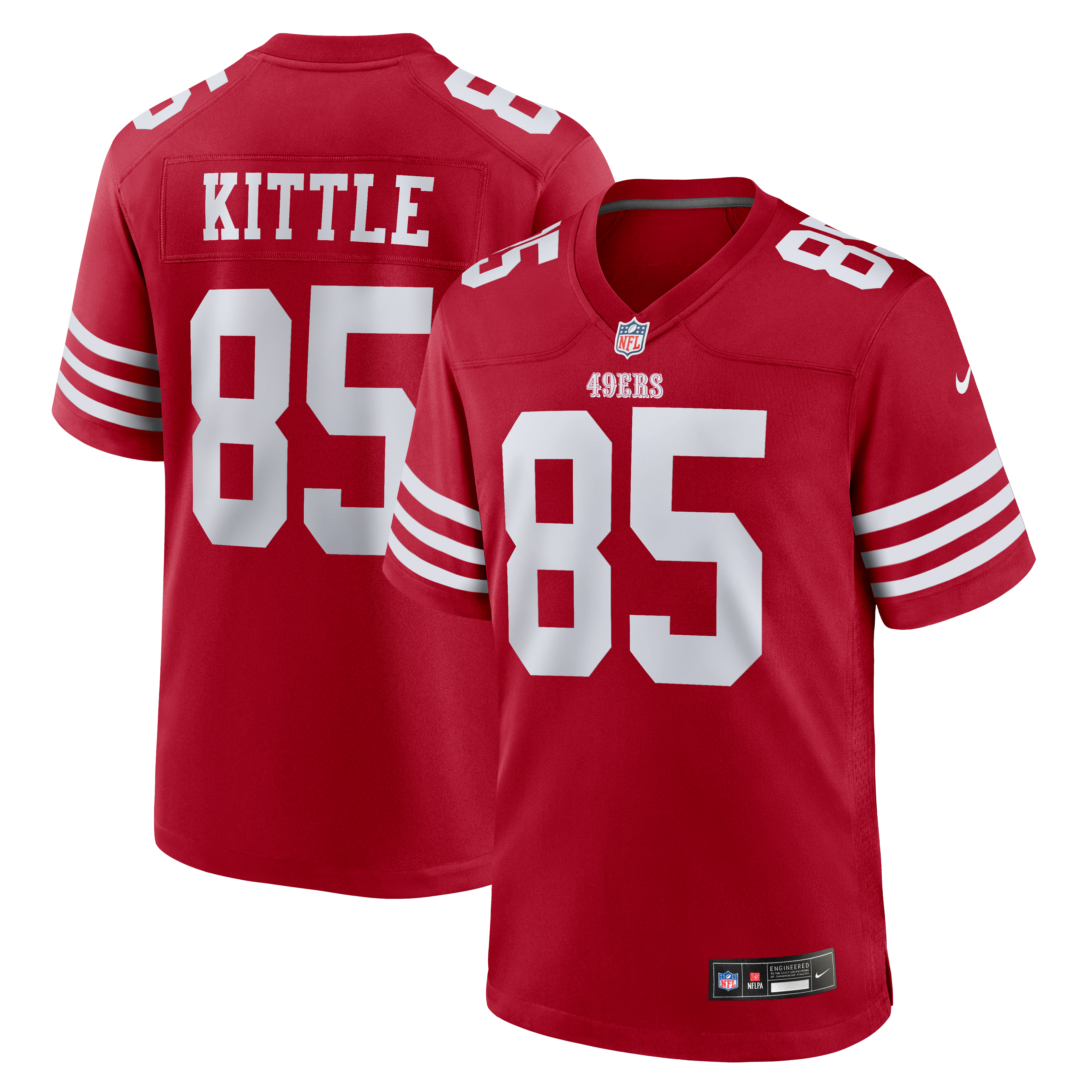 George Kittle San Francisco 49ers Alternate Jersey Scarlet NFL Football Fan Wear