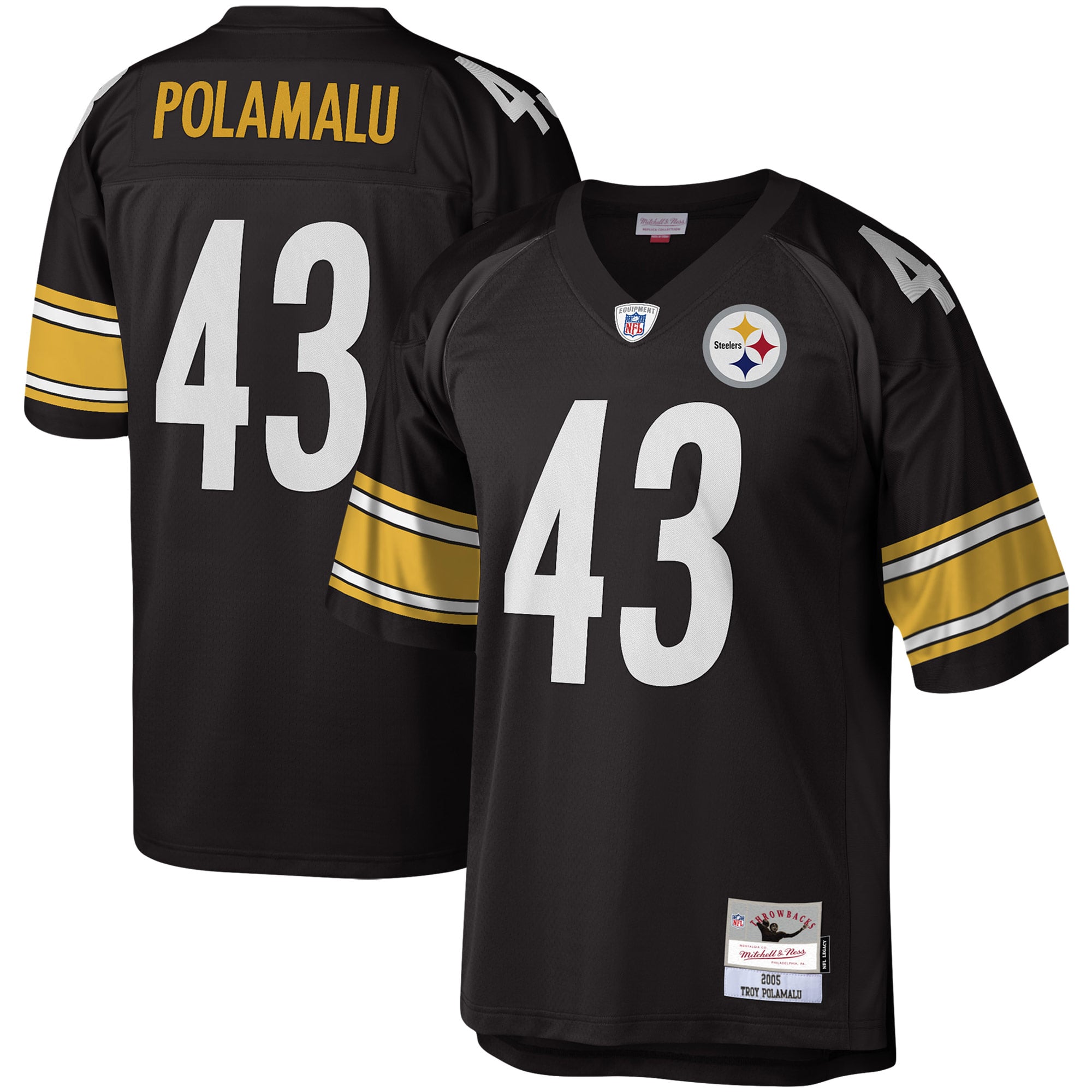 Big Tall Retired Pittsburgh Steelers Player Jersey Black NFL Football Fan Wear Big Tall Retired