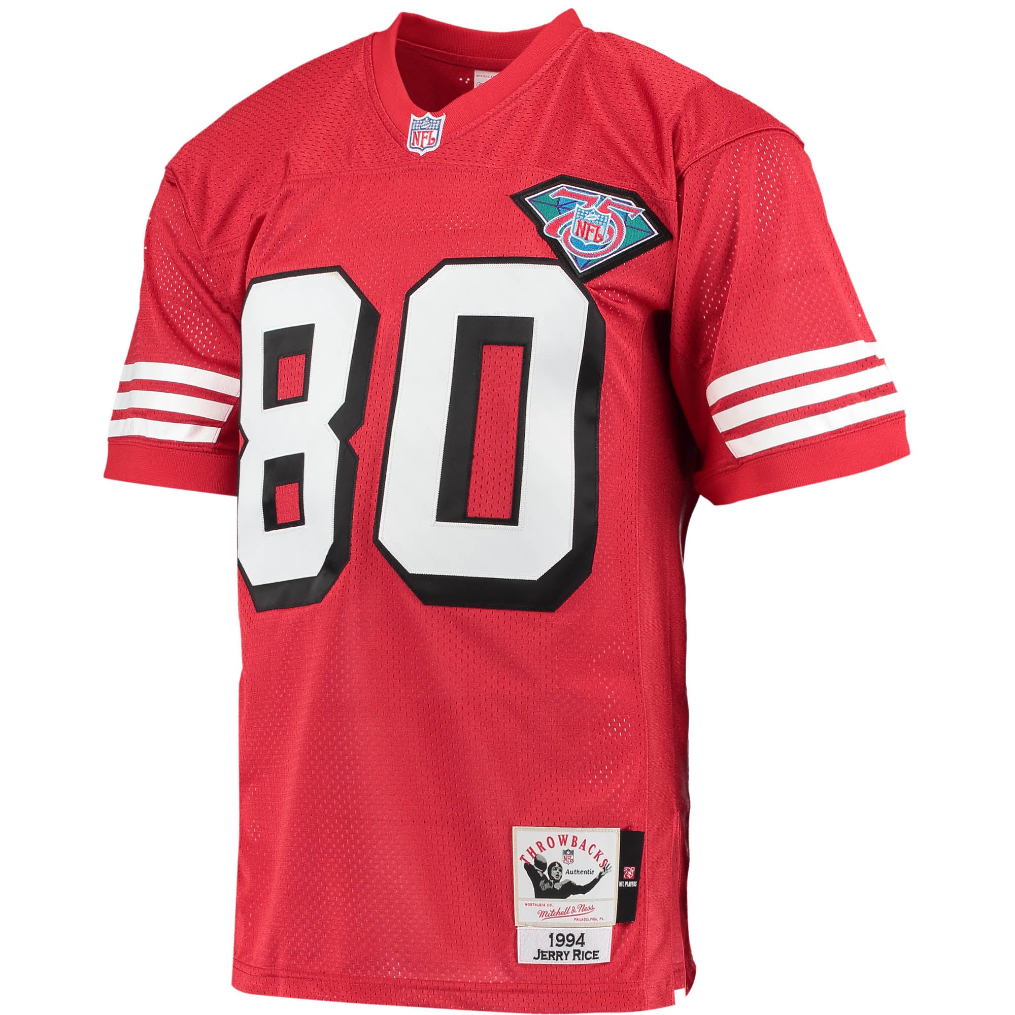 Jerry Rice Mitchell San Francisco 49ers Player Jersey Scarlet NFL Football Fan Wear