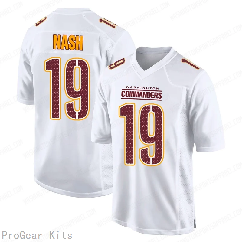 Nick Nash Tundra Washington Commanders Game Jersey No.19 White NFL Football Fan Wear