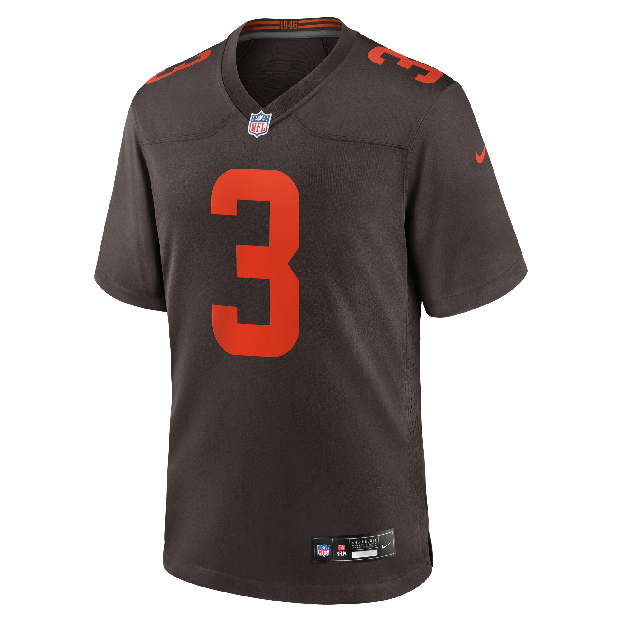 Jerry Jeudy Alpha Cleveland Browns Game Jersey Brown NFL Football Fan Wear
