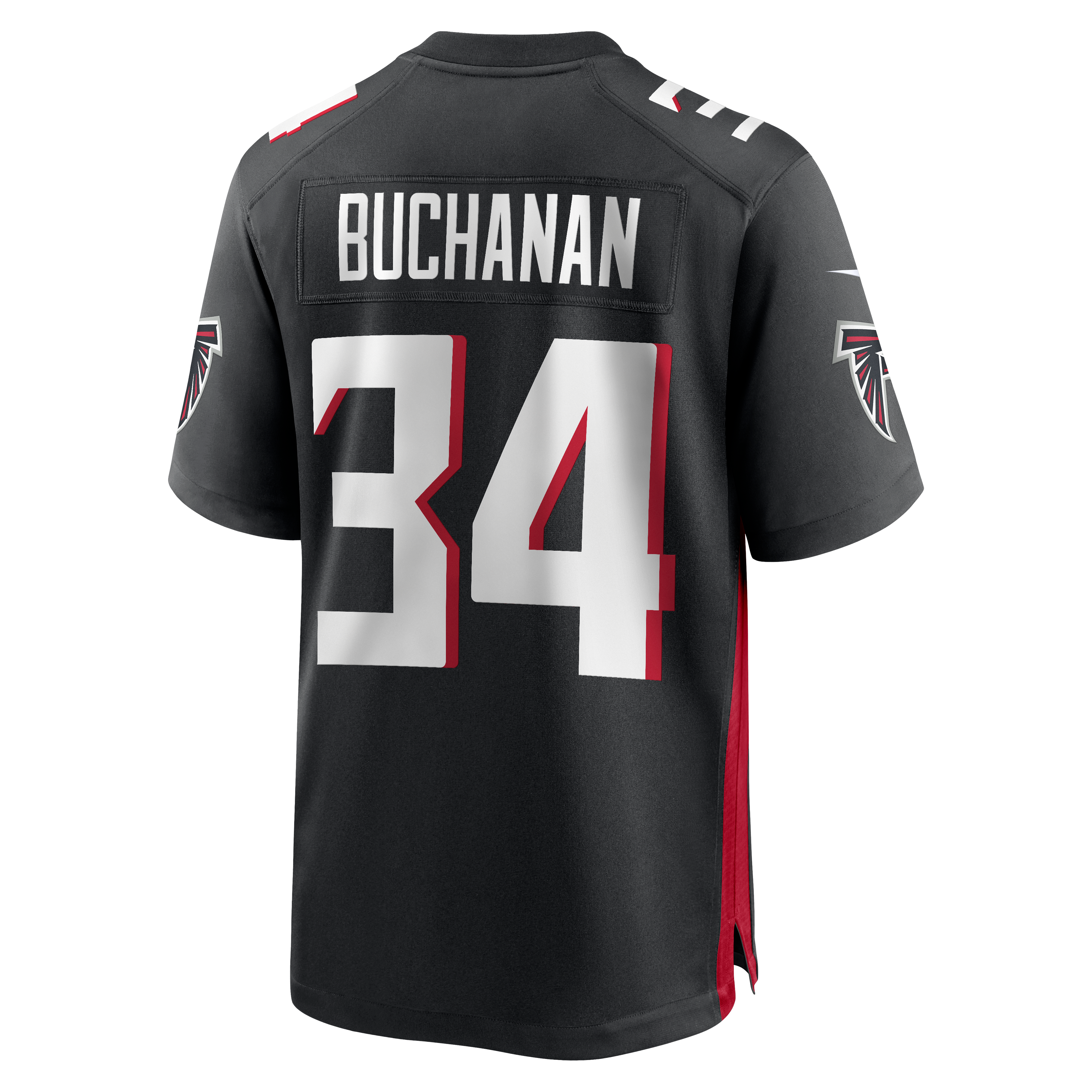 Ray Buchanan Retired Atlanta Falcons Player Jersey Black NFL Football Fan Wear