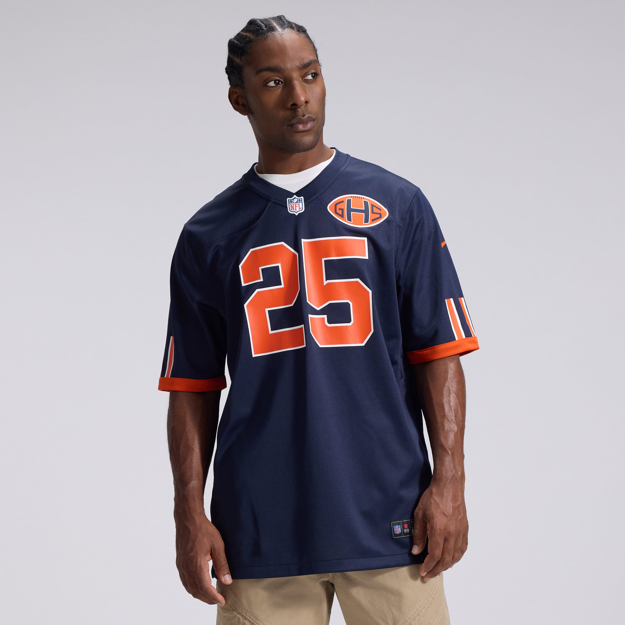 Kyle Monangai Chicago Bears Game Jersey Navy NFL Football Fan Wear