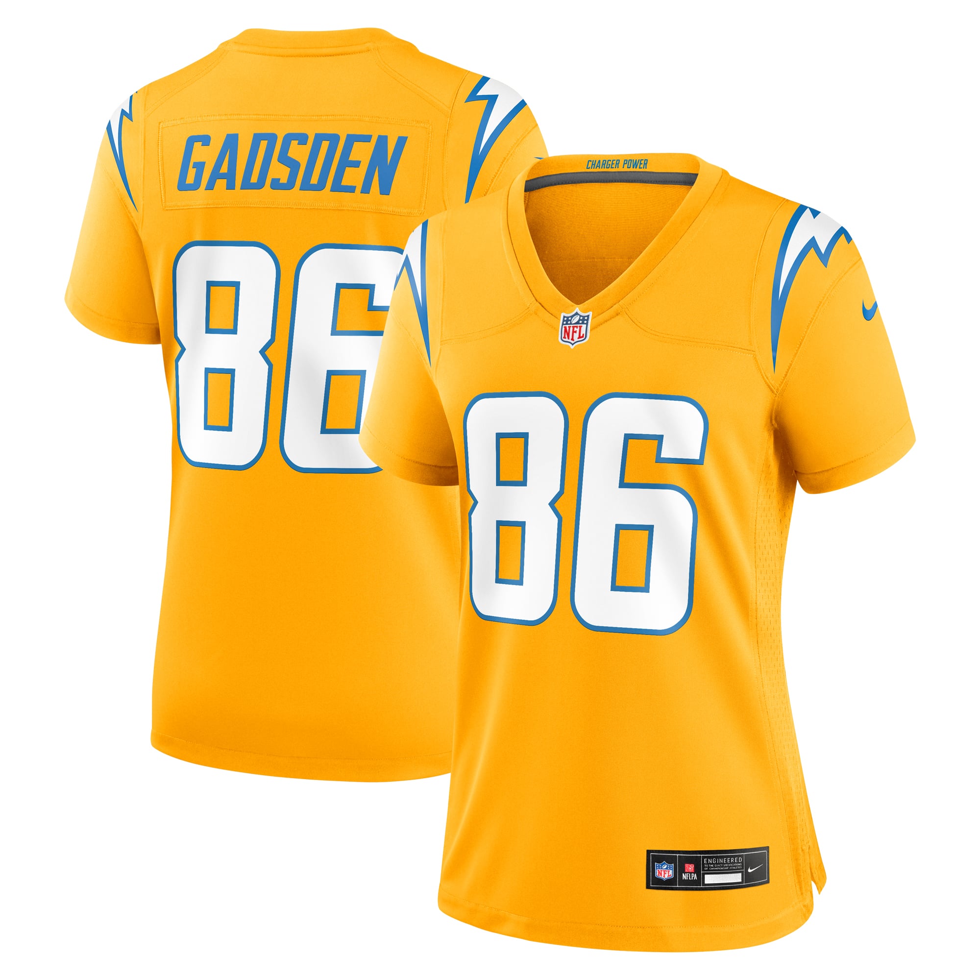 Oronde Gadsden Charger Los Angeles Chargers Game Jersey Gold NFL Football Fan Wear
