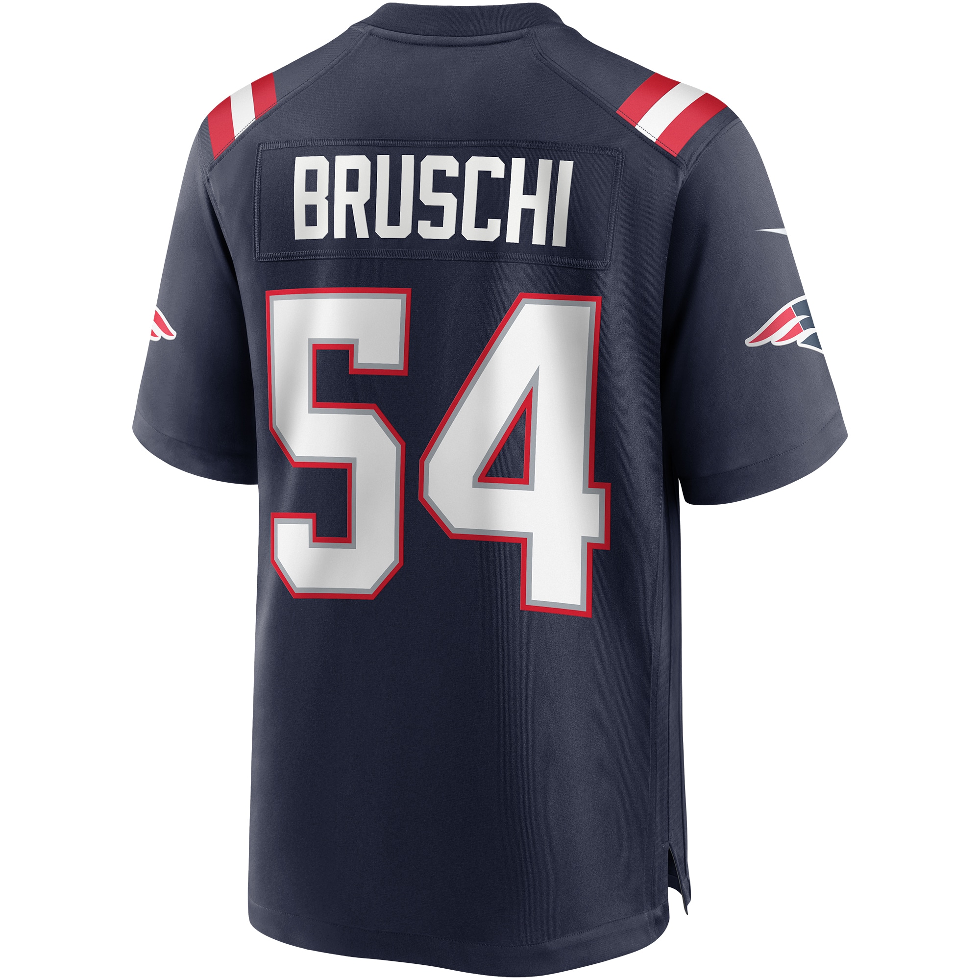 Tedy Bruschi Retired New England Patriots Player Jersey Navy NFL Football Fan Wear Tedy Bruschi Retired