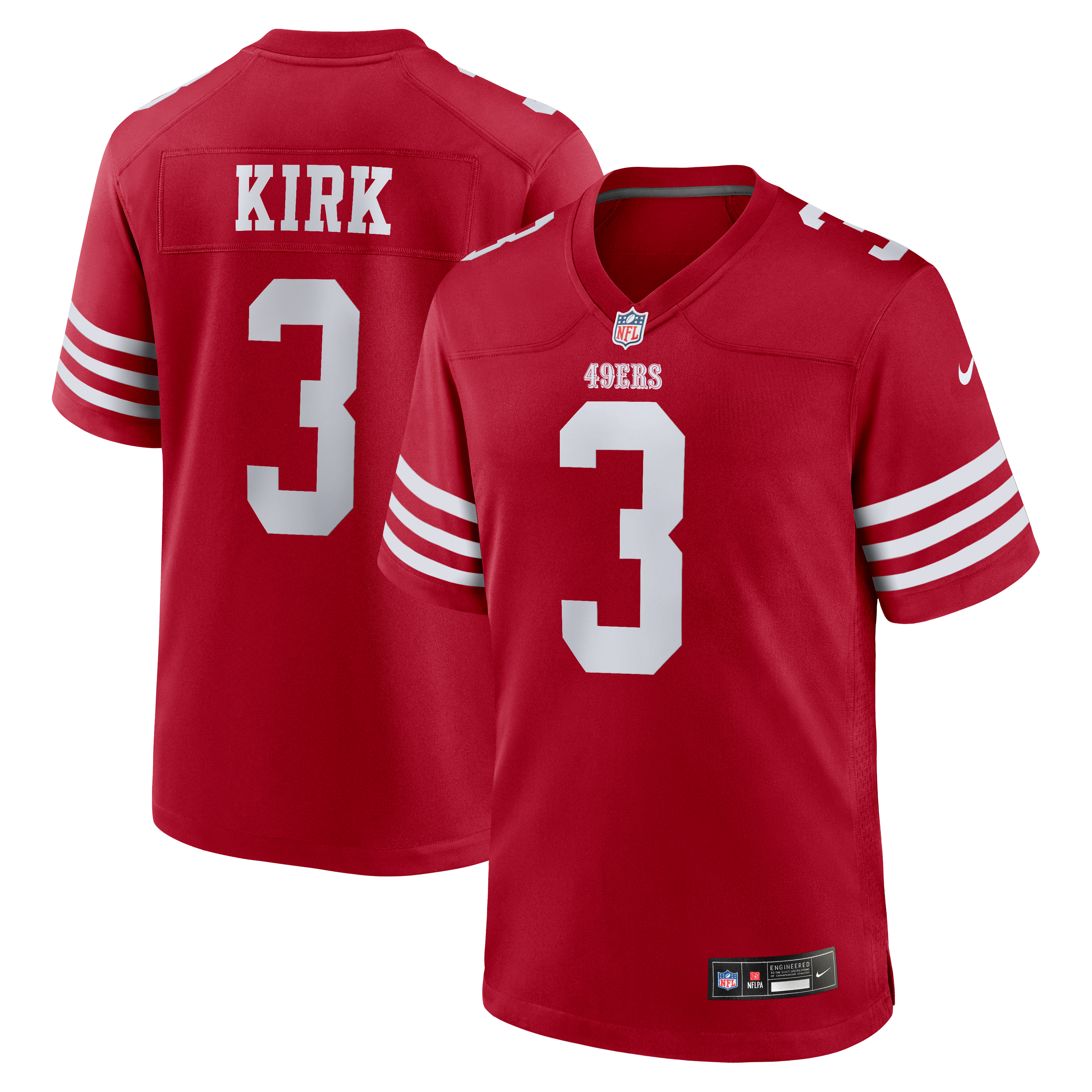 Christian Kirk San Francisco 49ers Game Jersey Scarlet NFL Football Fan Wear