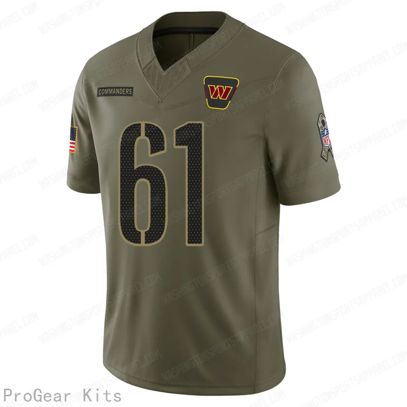 Julian Good Jones Washington Commanders Jersey No.61 Olive NFL Football Fan Wear