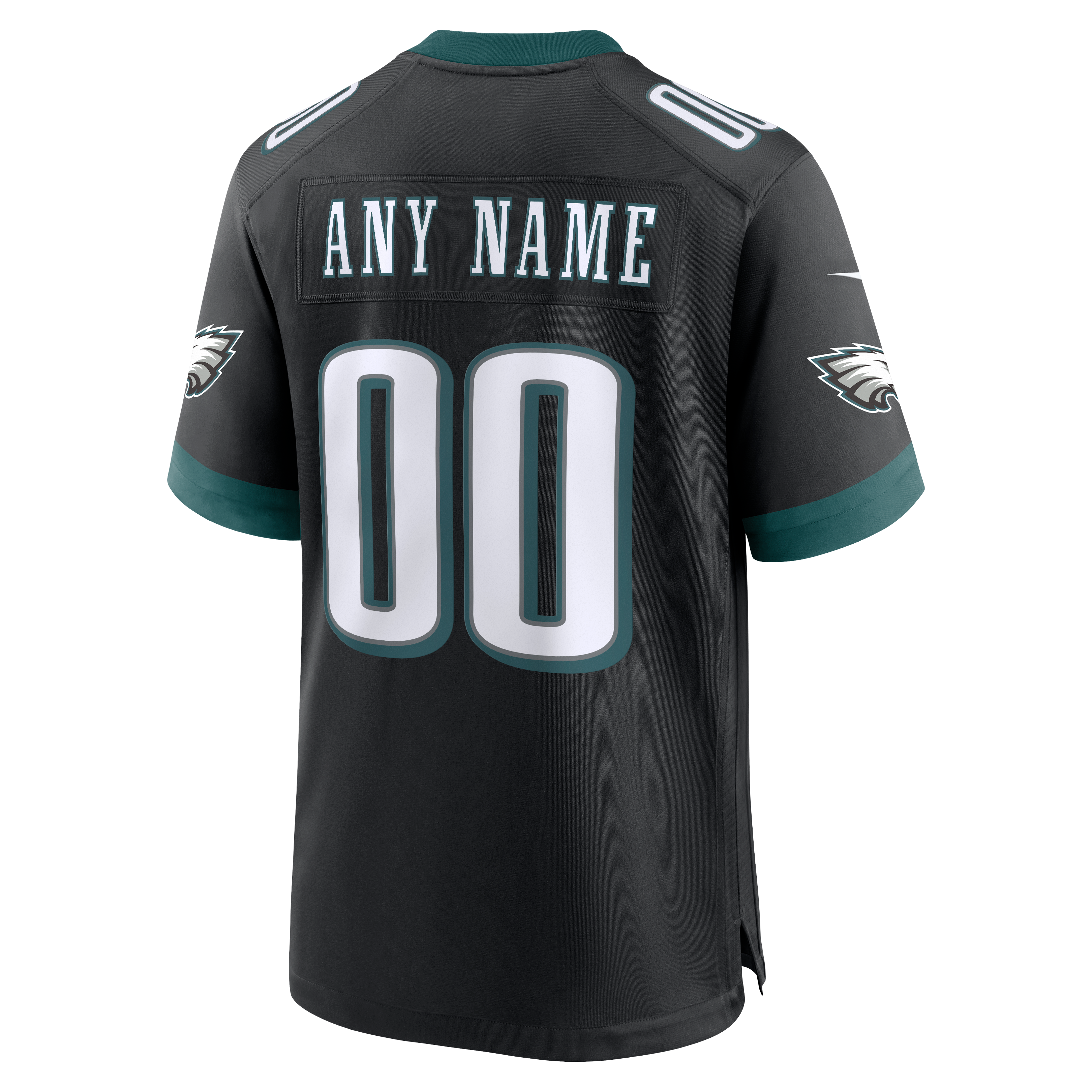 Philadelphia Eagles Game Jersey Black NFL Football Fan Wear Custom Number