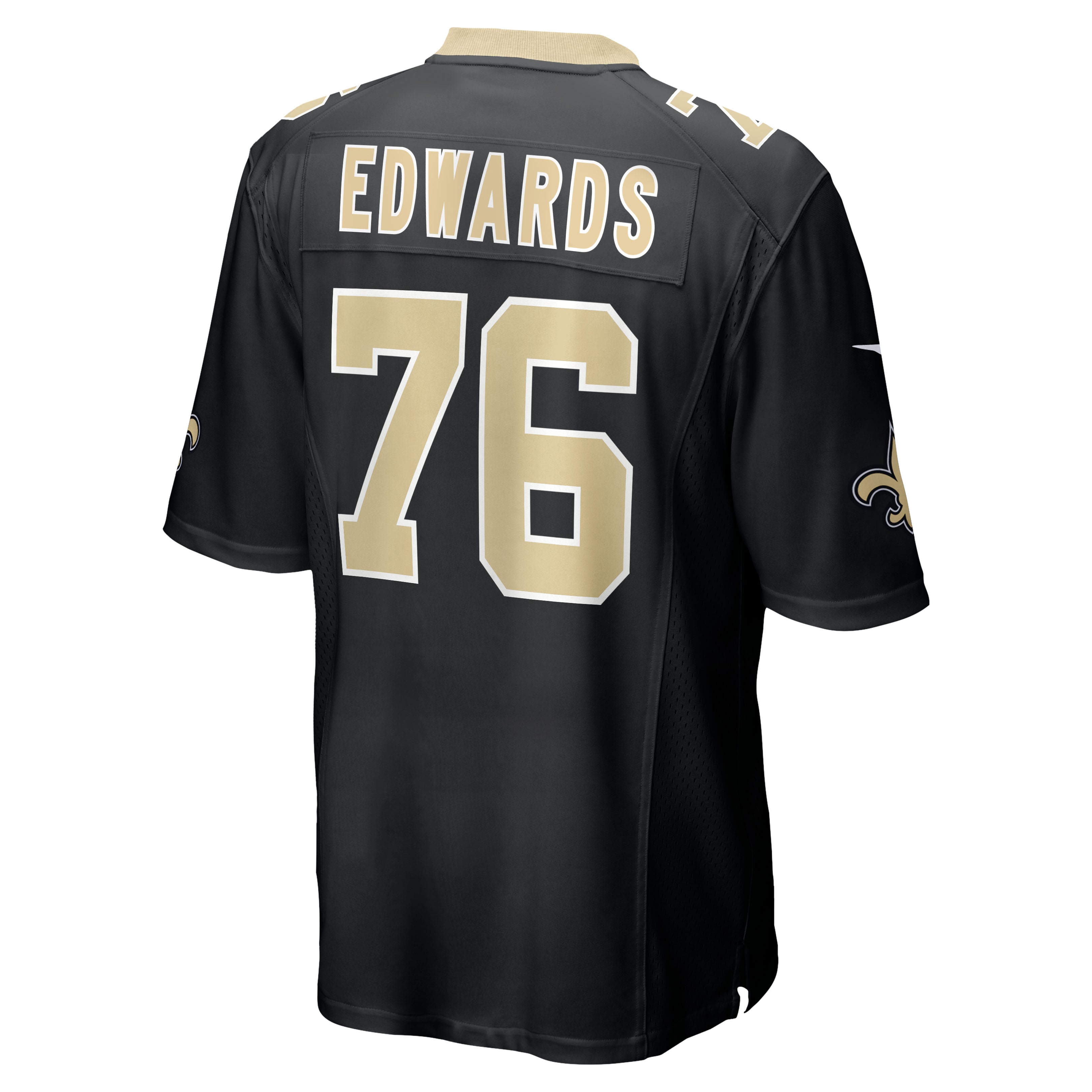David Edwards New Orleans Saints Game Jersey Black NFL Football Fan Wear