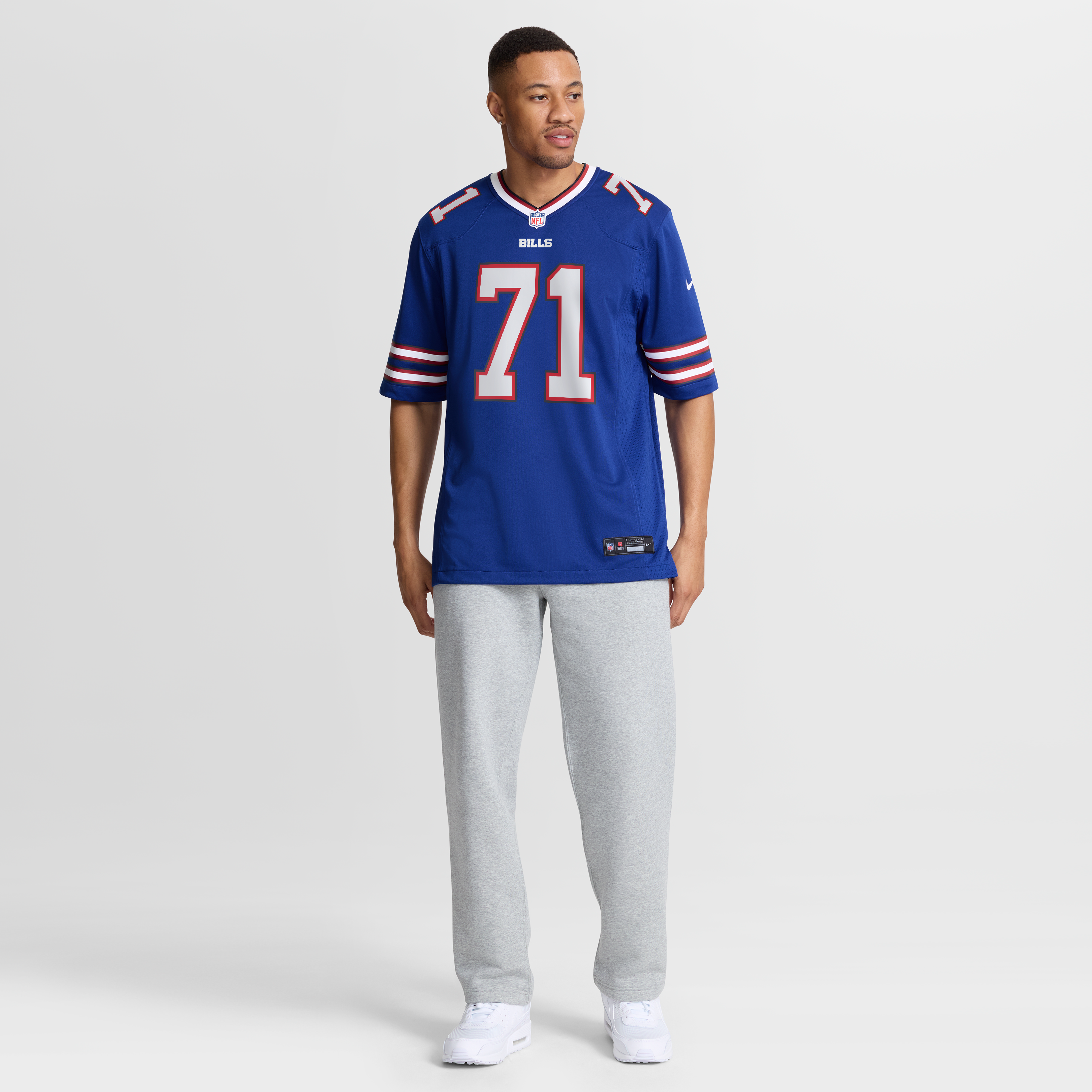 Jedrick Wills Jr Buffalo Bills Game Jersey Royal NFL Football Fan Wear Jedrick Wills Jr