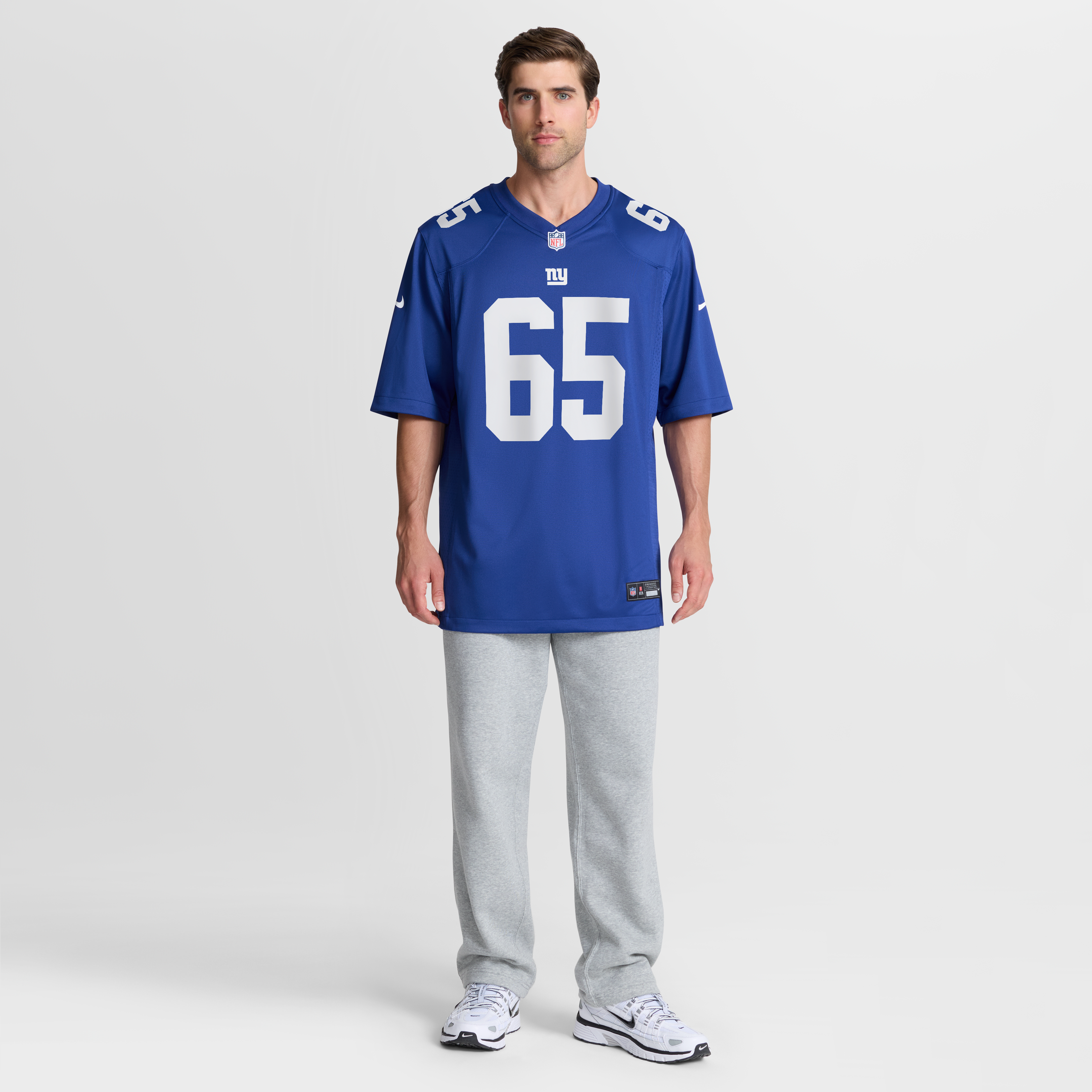 Round Pick No New York Giants Game Jersey Royal NFL Football Fan Wear Round Pick No