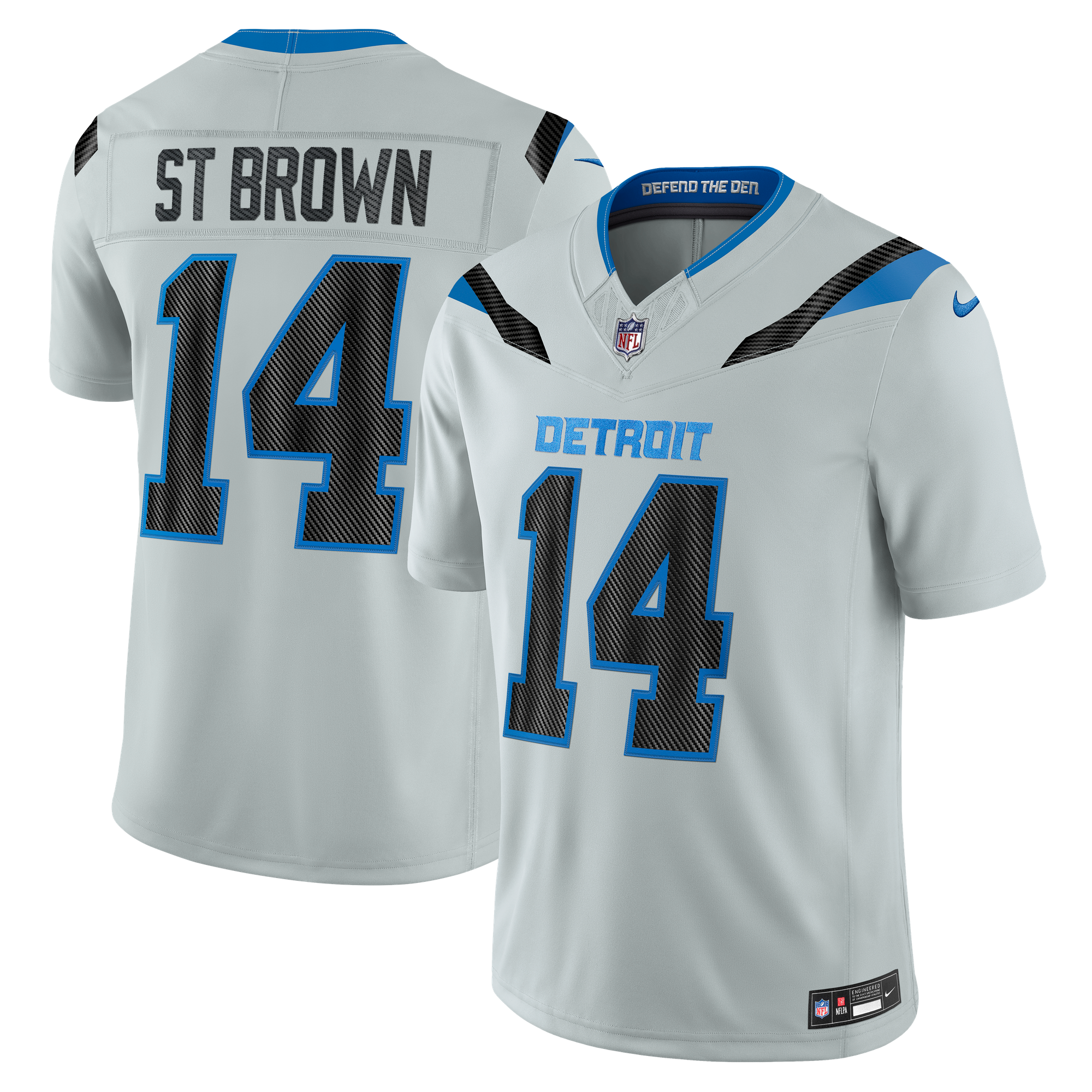 Amon-Ra St Detroit Lions Limited Jersey Brown NFL Football Fan Wear Amon-Ra St