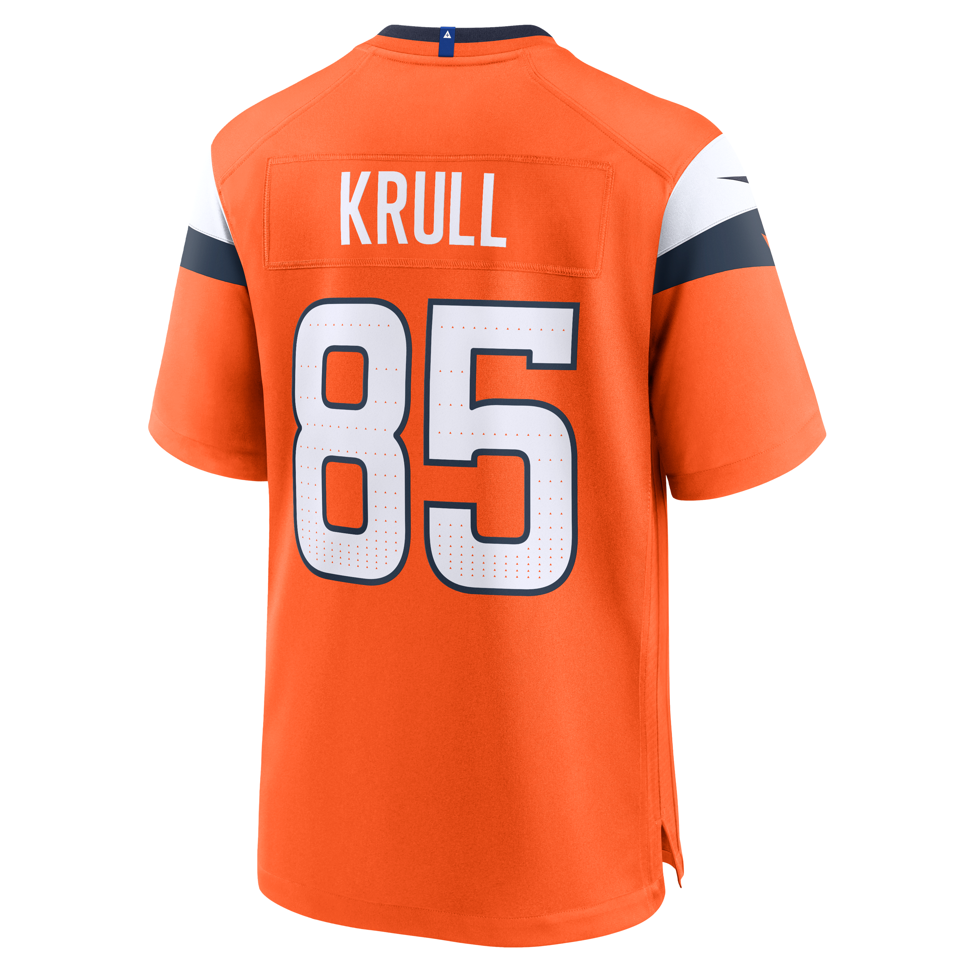 Lucas Krull Denver Broncos Game Jersey Orange NFL Football Fan Wear