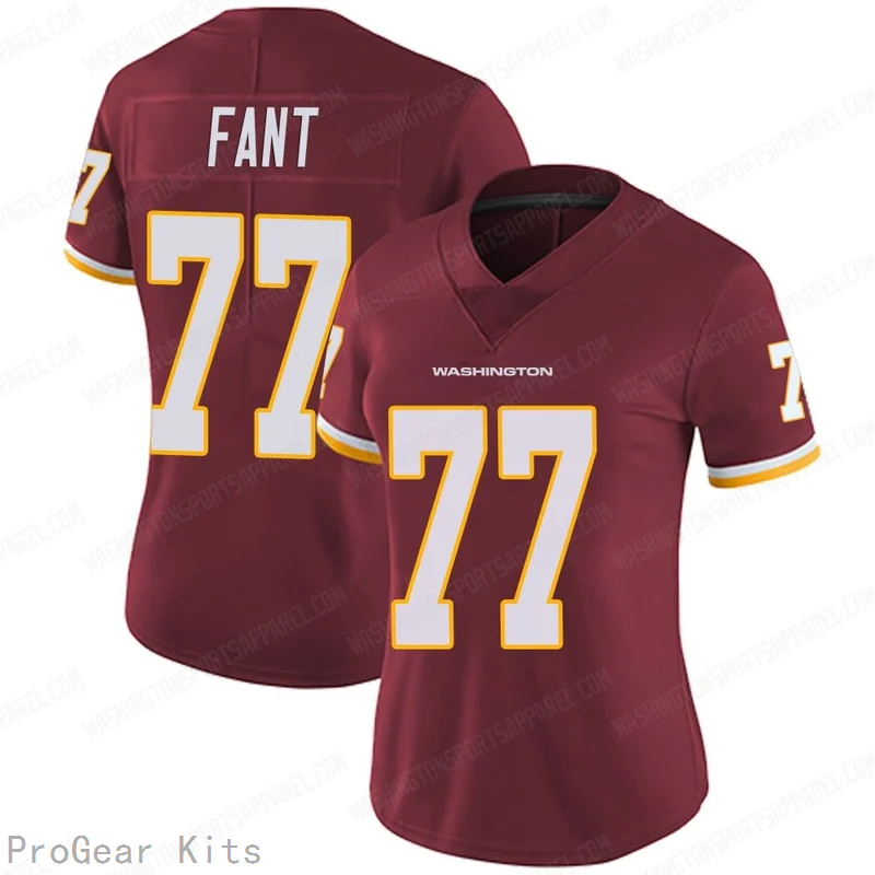 George Fant Washington Commanders Game Jersey No.77 Burgundy NFL Football Fan Wear