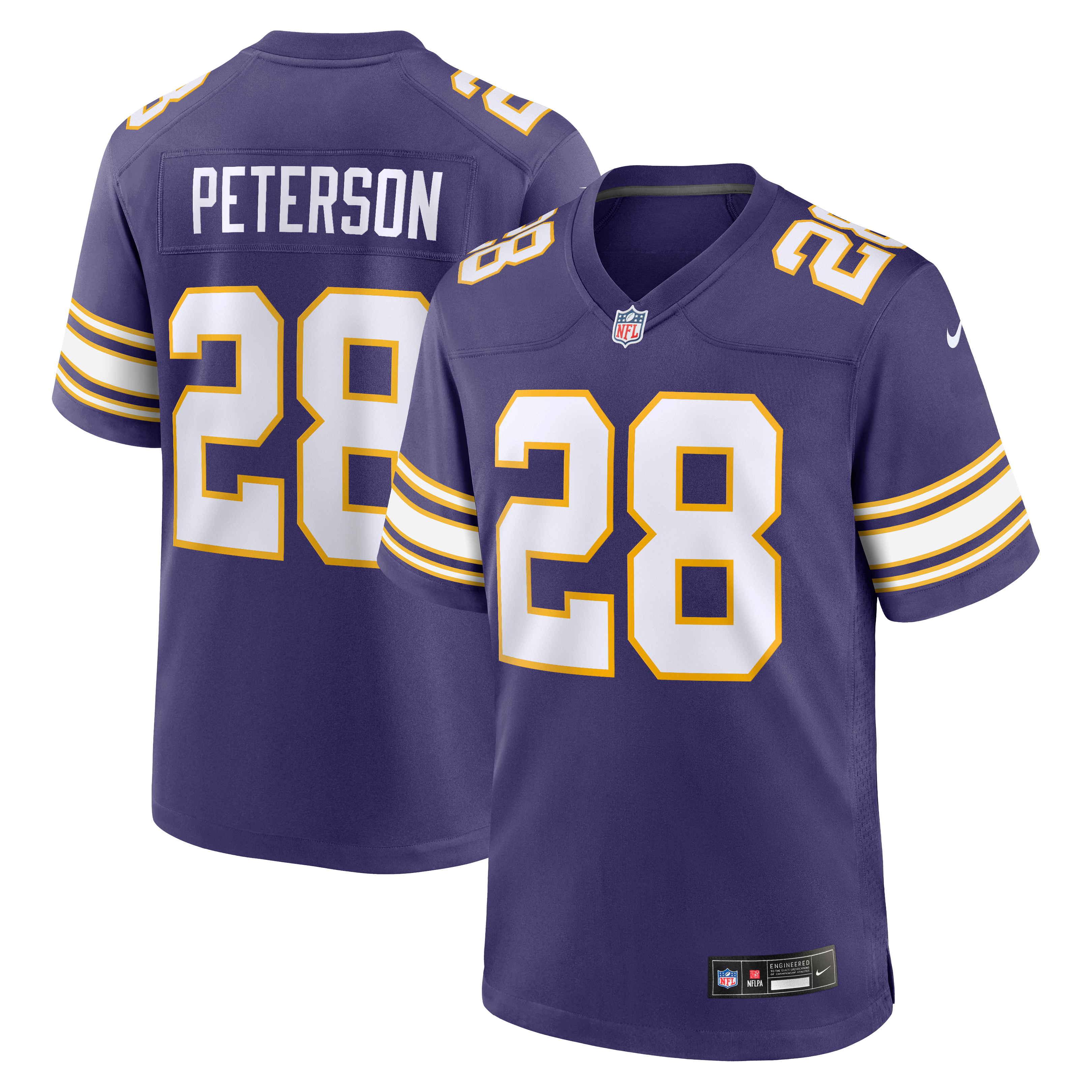 Retired Adrian Peterson Minnesota Vikings Alternate Jersey Purple NFL Football Fan Wear Retired Adrian Peterson