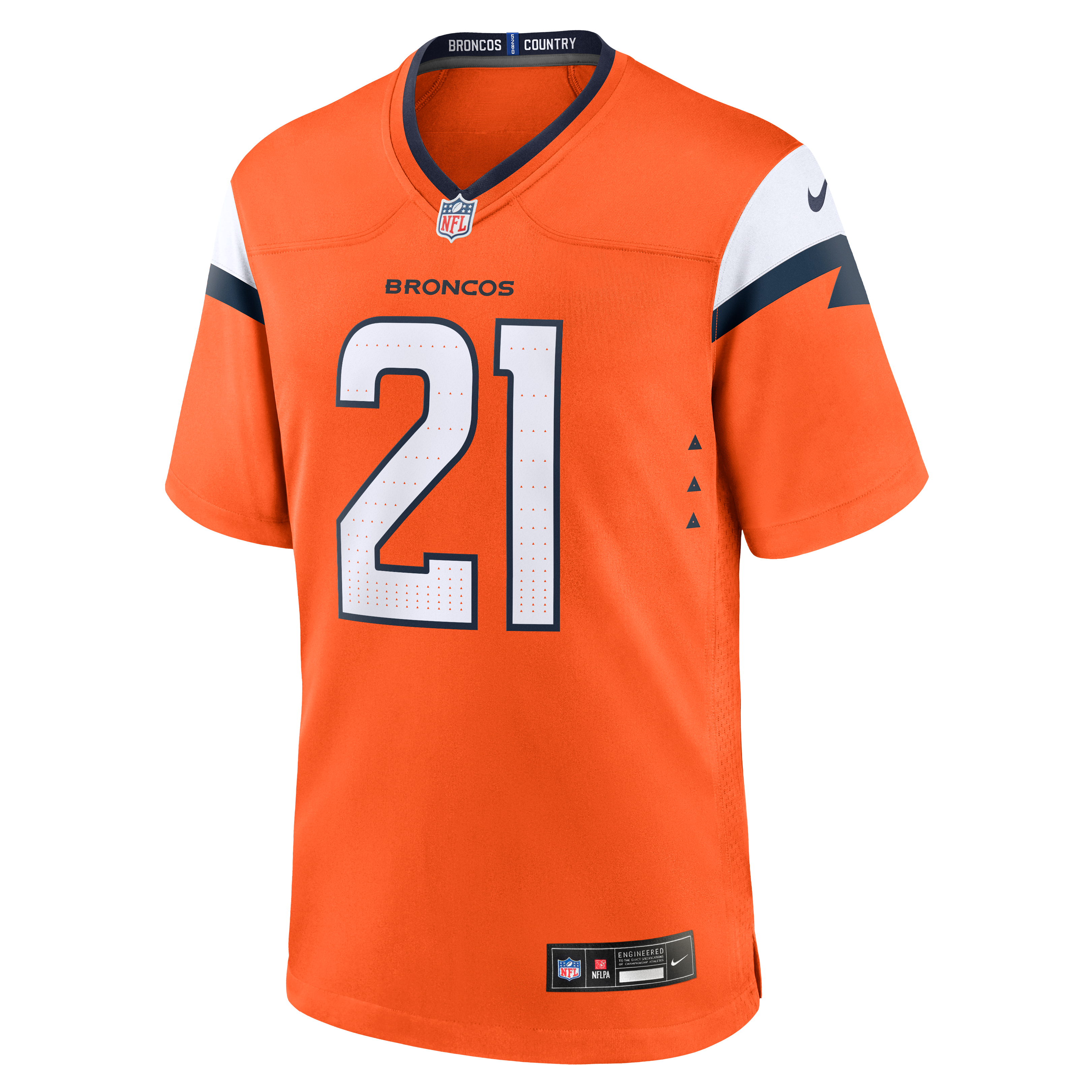 Riley Moss Denver Broncos Game Jersey Orange NFL Football Fan Wear Riley Moss