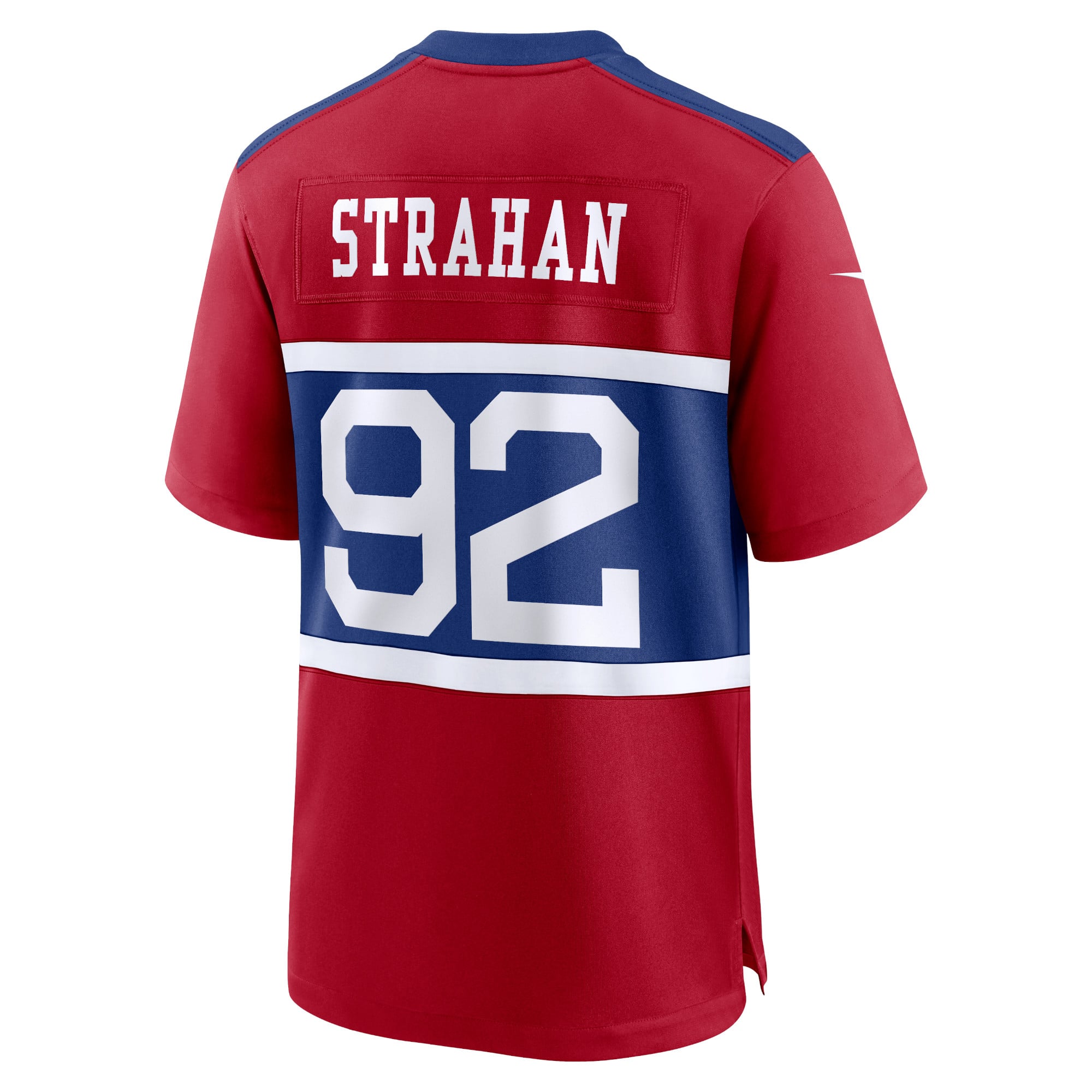 Michael Strahan Century New York Giants Game Jersey Red NFL Football Fan Wear Michael Strahan Century